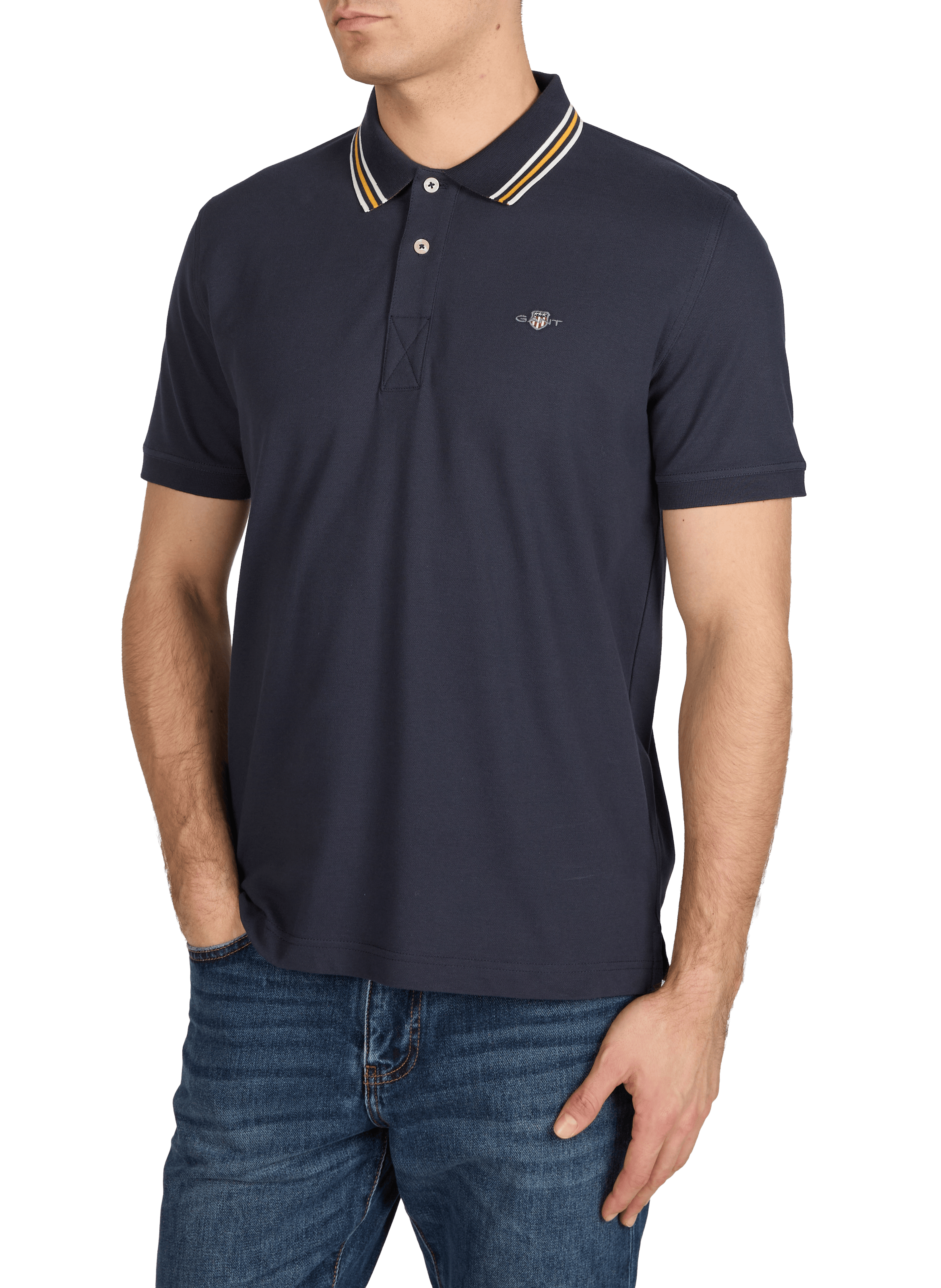Polo à manches courtes en coton mélangé GANT Bleu