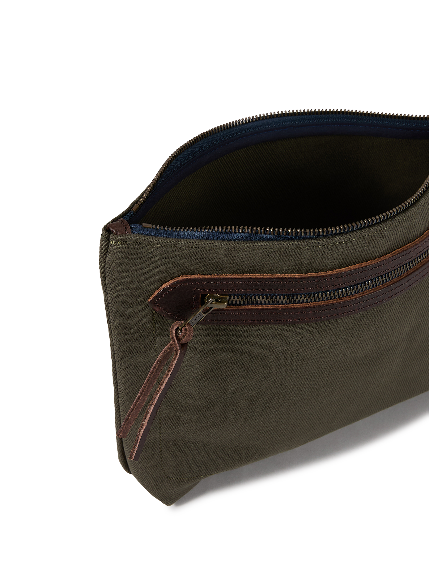 Trousse de toilette Zèbre en coton BLEU DE CHAUFFE Kaki