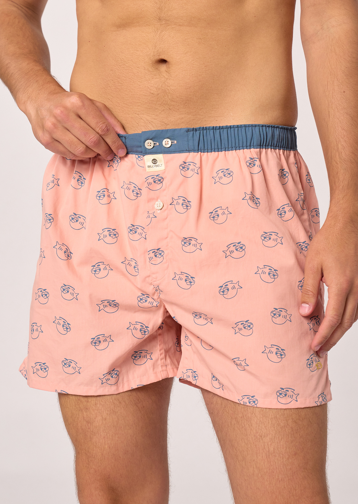 Caleçon en coton biologique BILLYBELT Rose