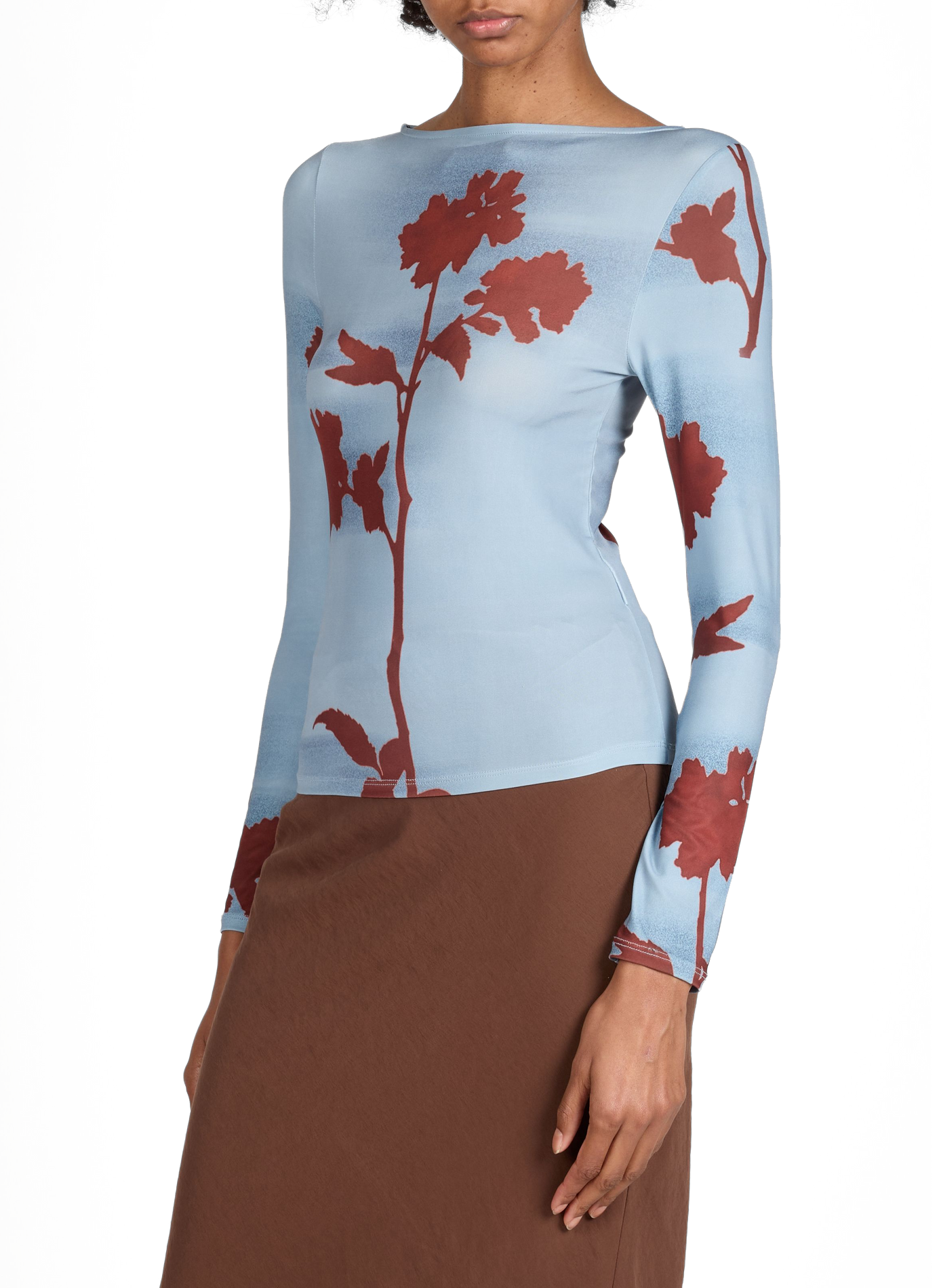 Patterned top TOPSHOP Blue