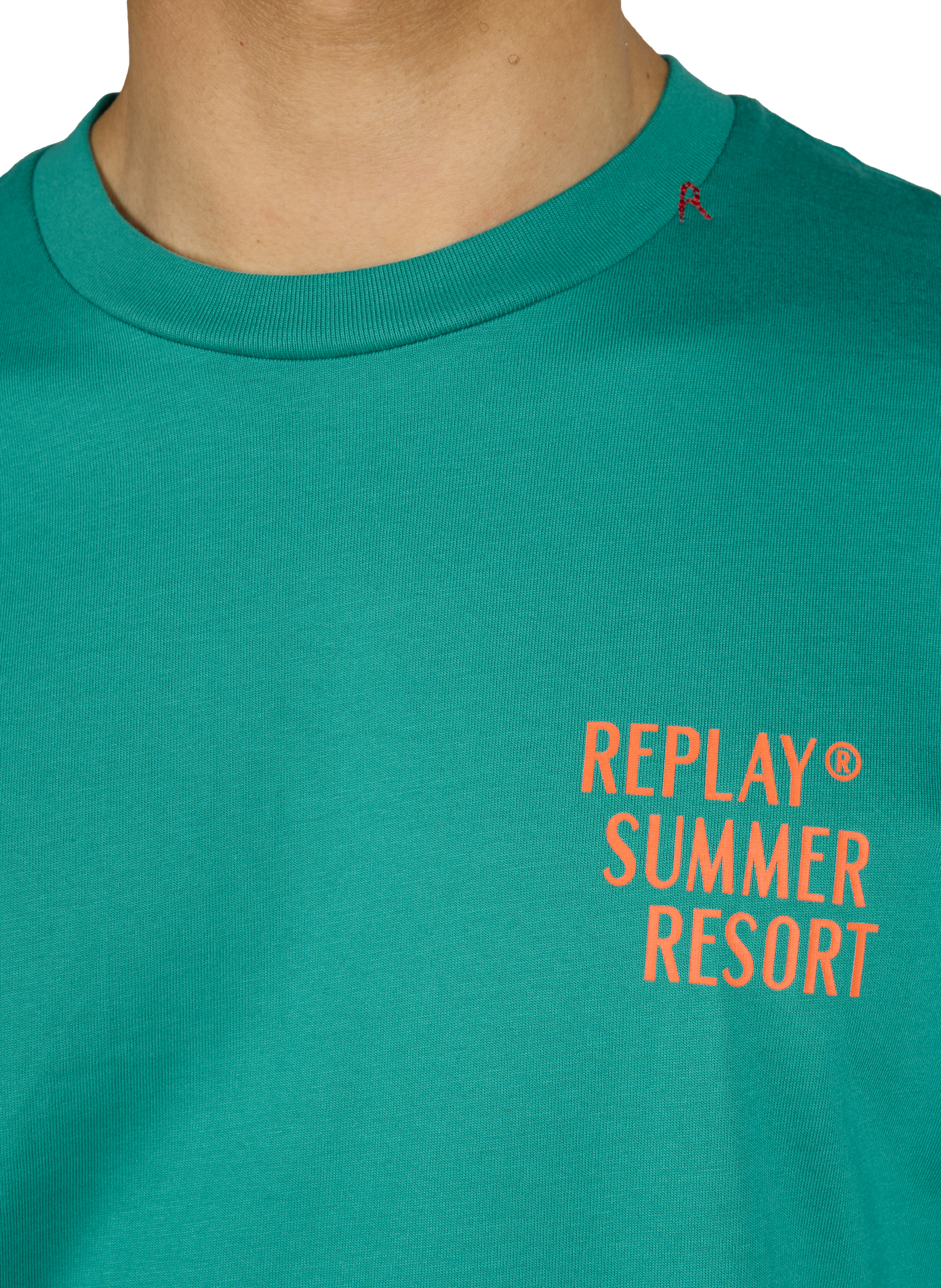 T-shirt droit manches courtes en coton  REPLAY Bleu