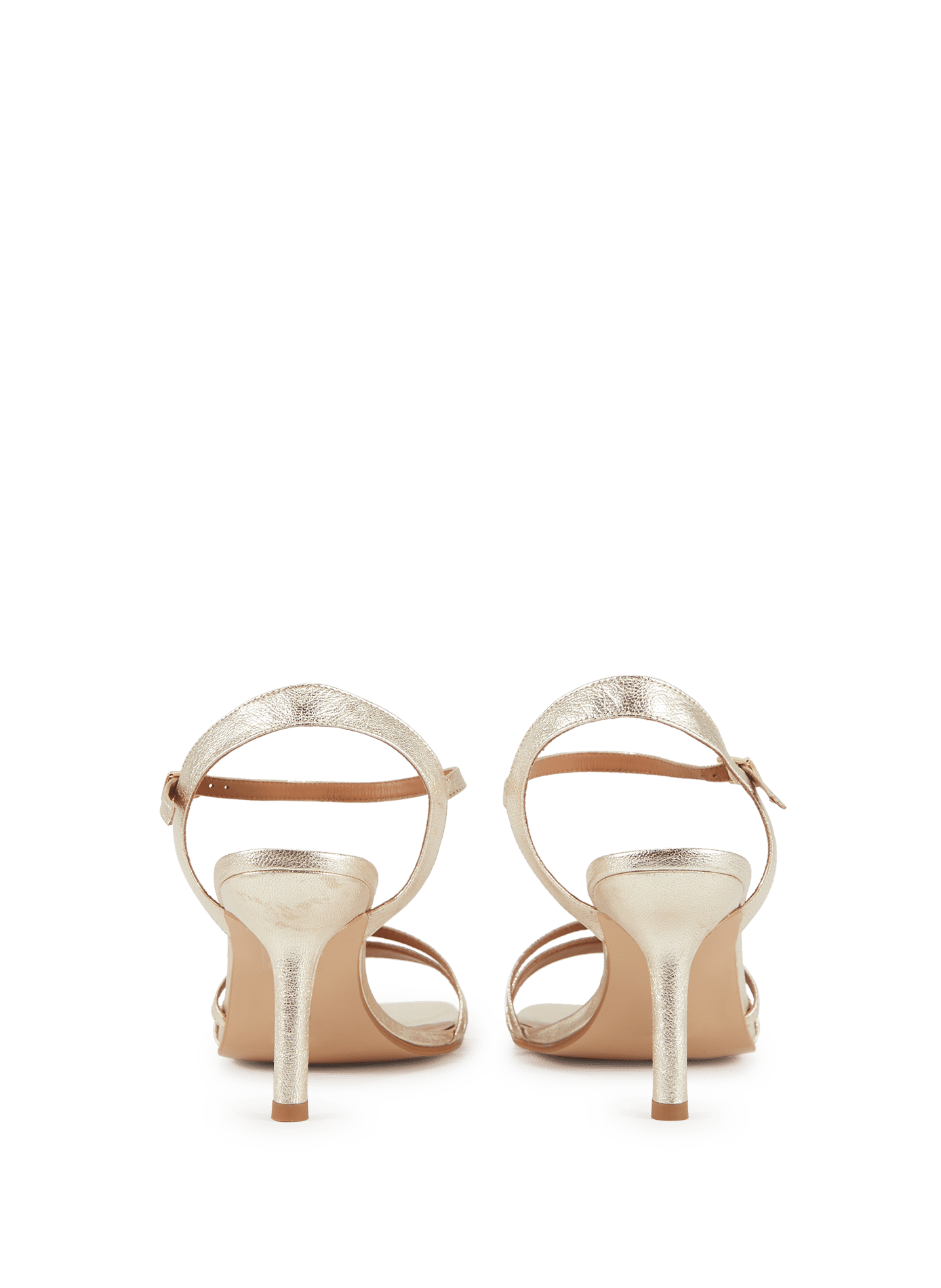 Clara leather high heel sandals SAISON 1865 Golden