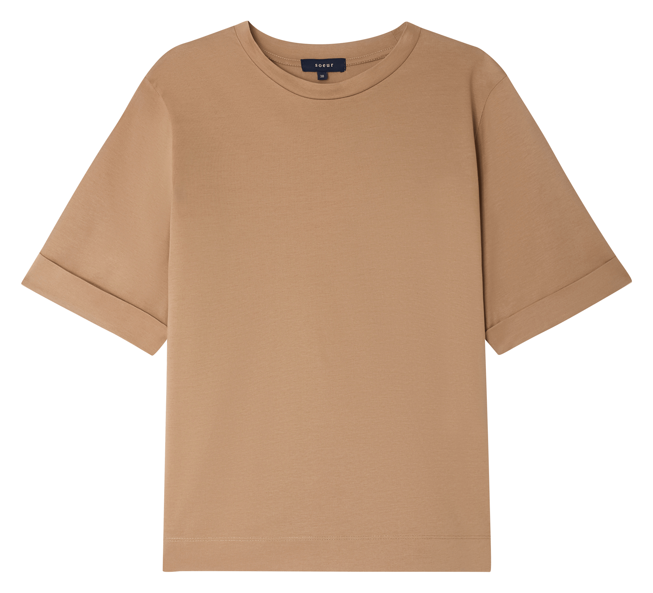 Tee-shirt droit en coton ama SOEUR Beige