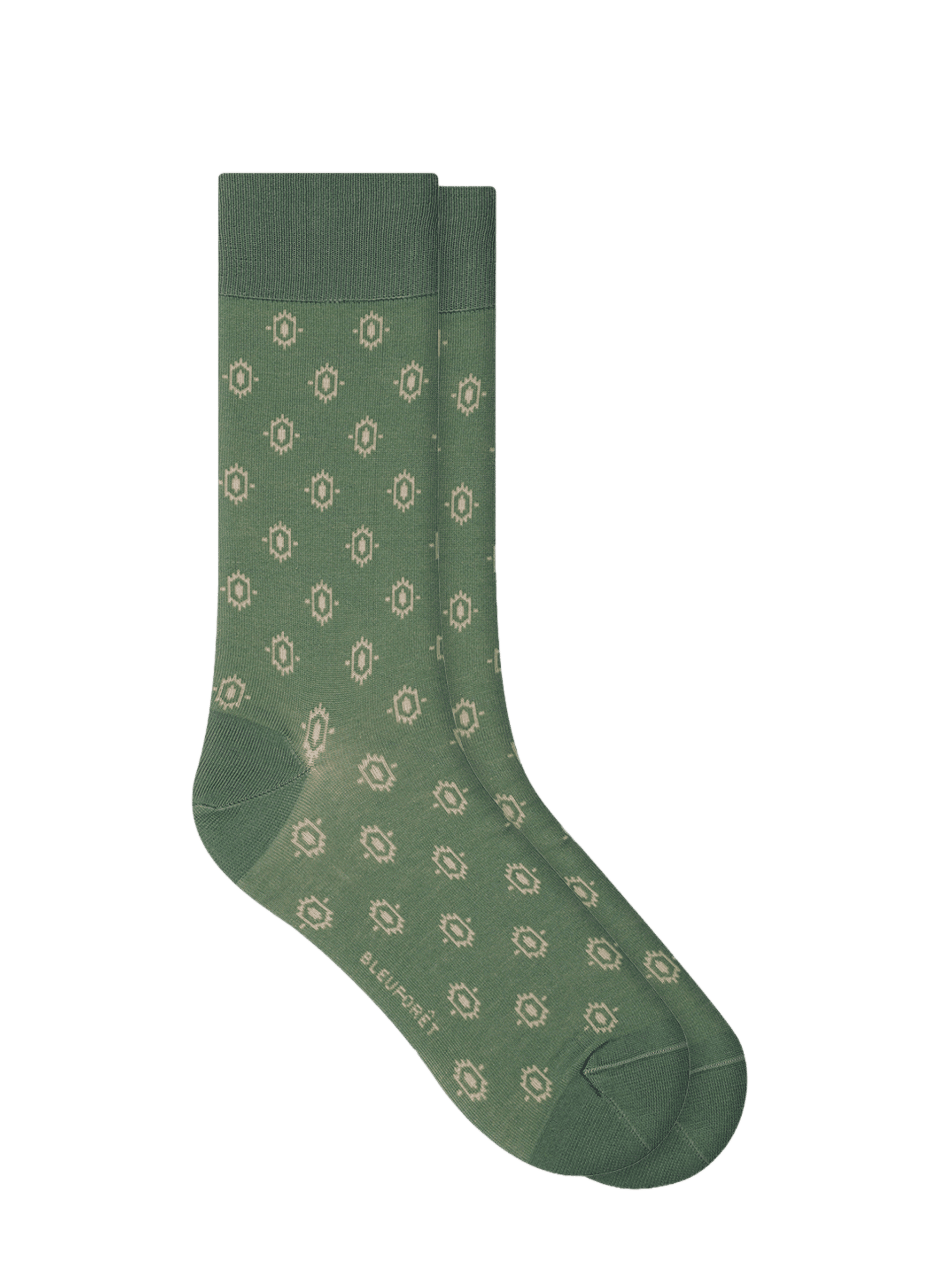 Patterned mid-calf socks BLEUFORÊT Brown