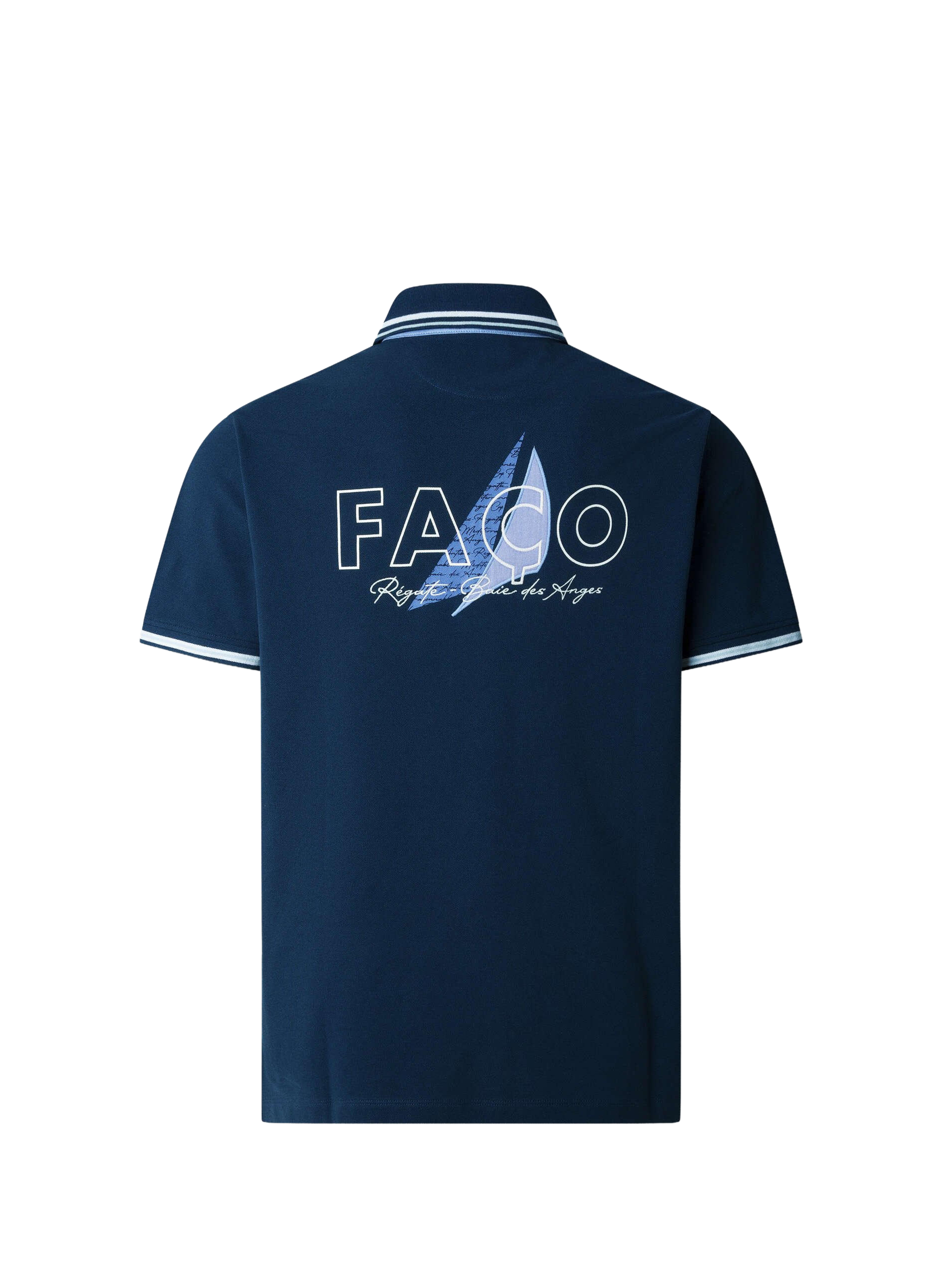 Polo à manches courtes en coton FACONNABLE Bleu