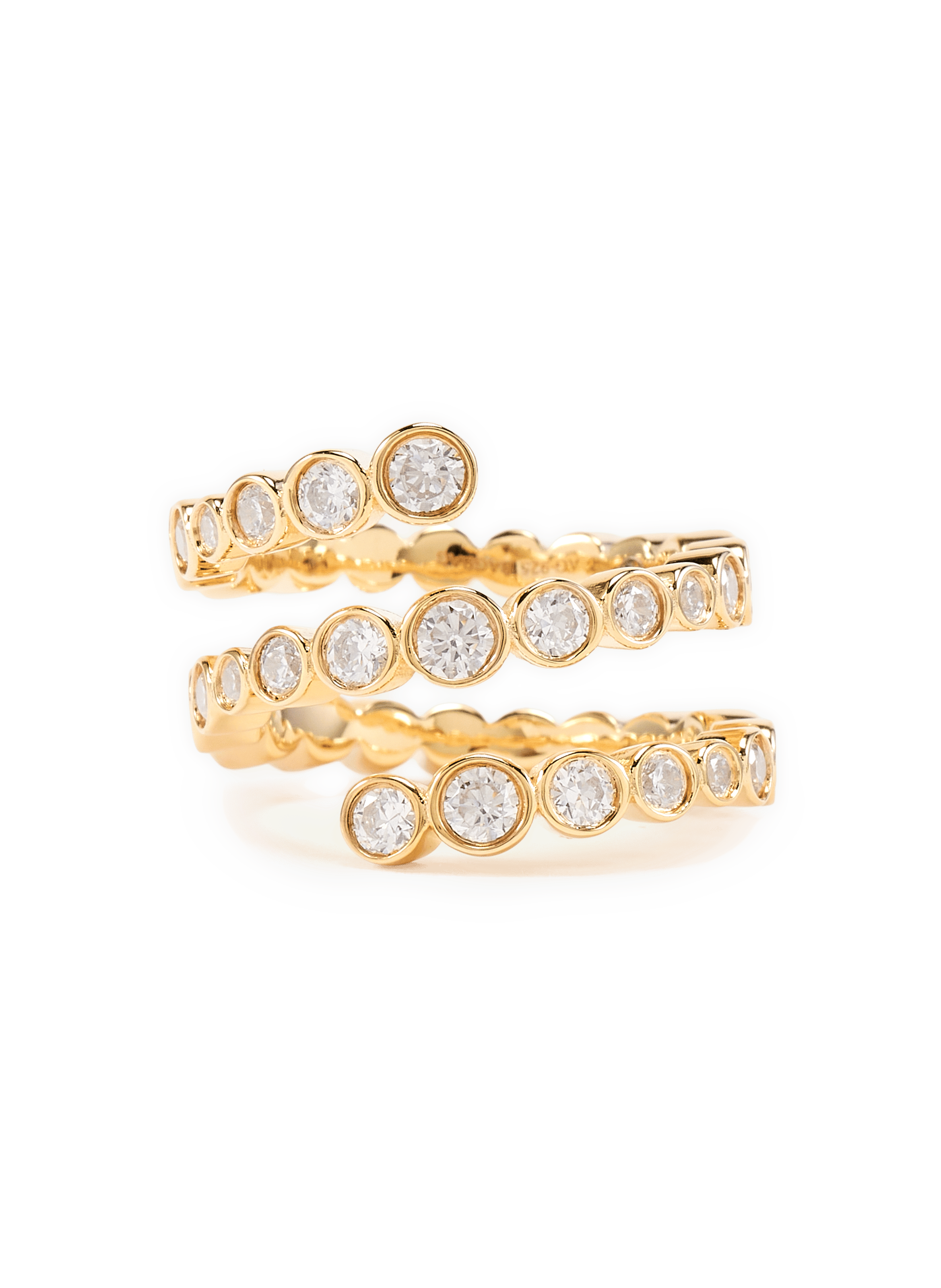 Bague spirale Odette avec pierres RAGBAG Doré