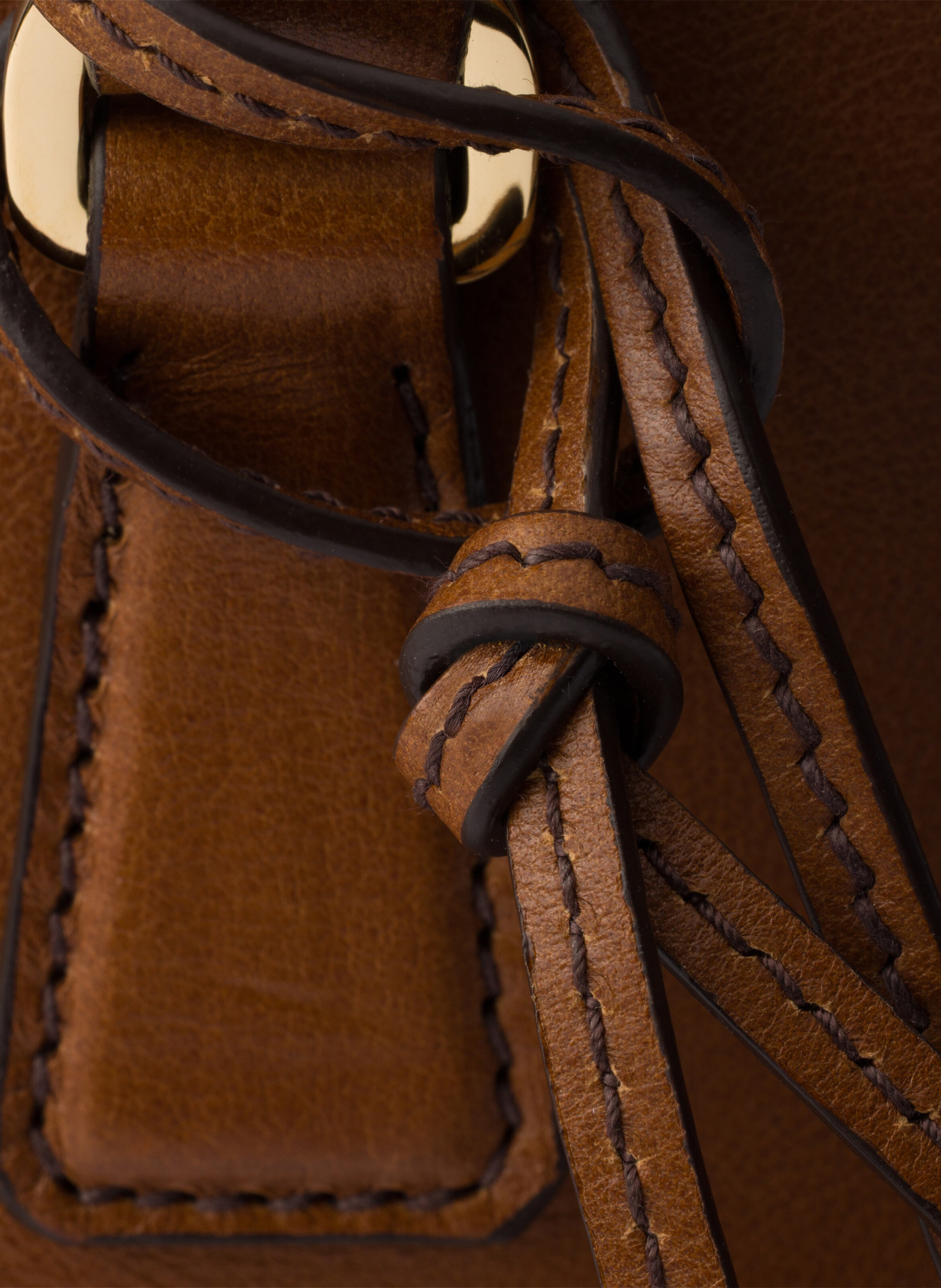 Mini sac prada galleria en cuir PRADA Marron