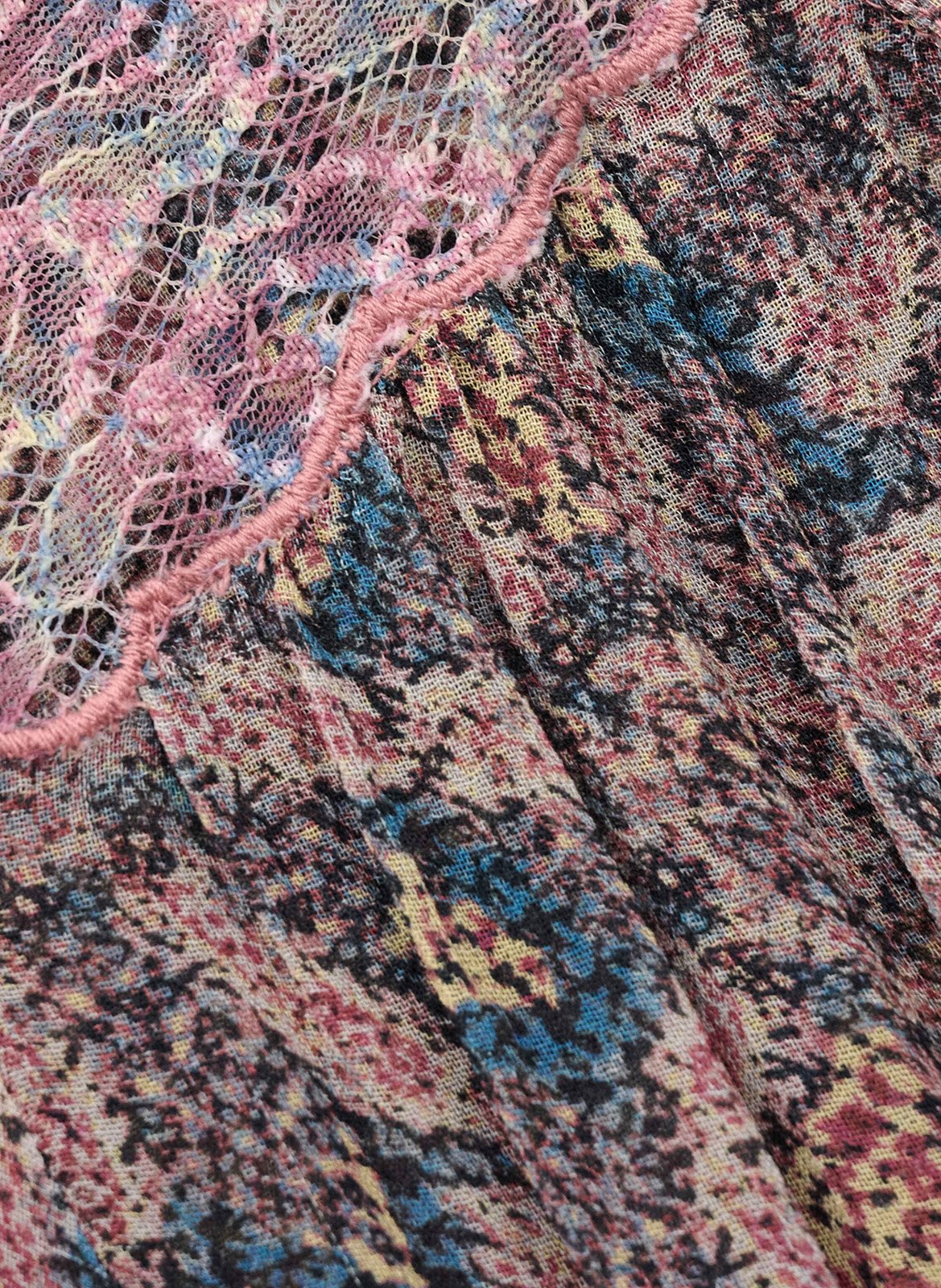 Top droit imprimé à volants tizy BA&SH Bleu