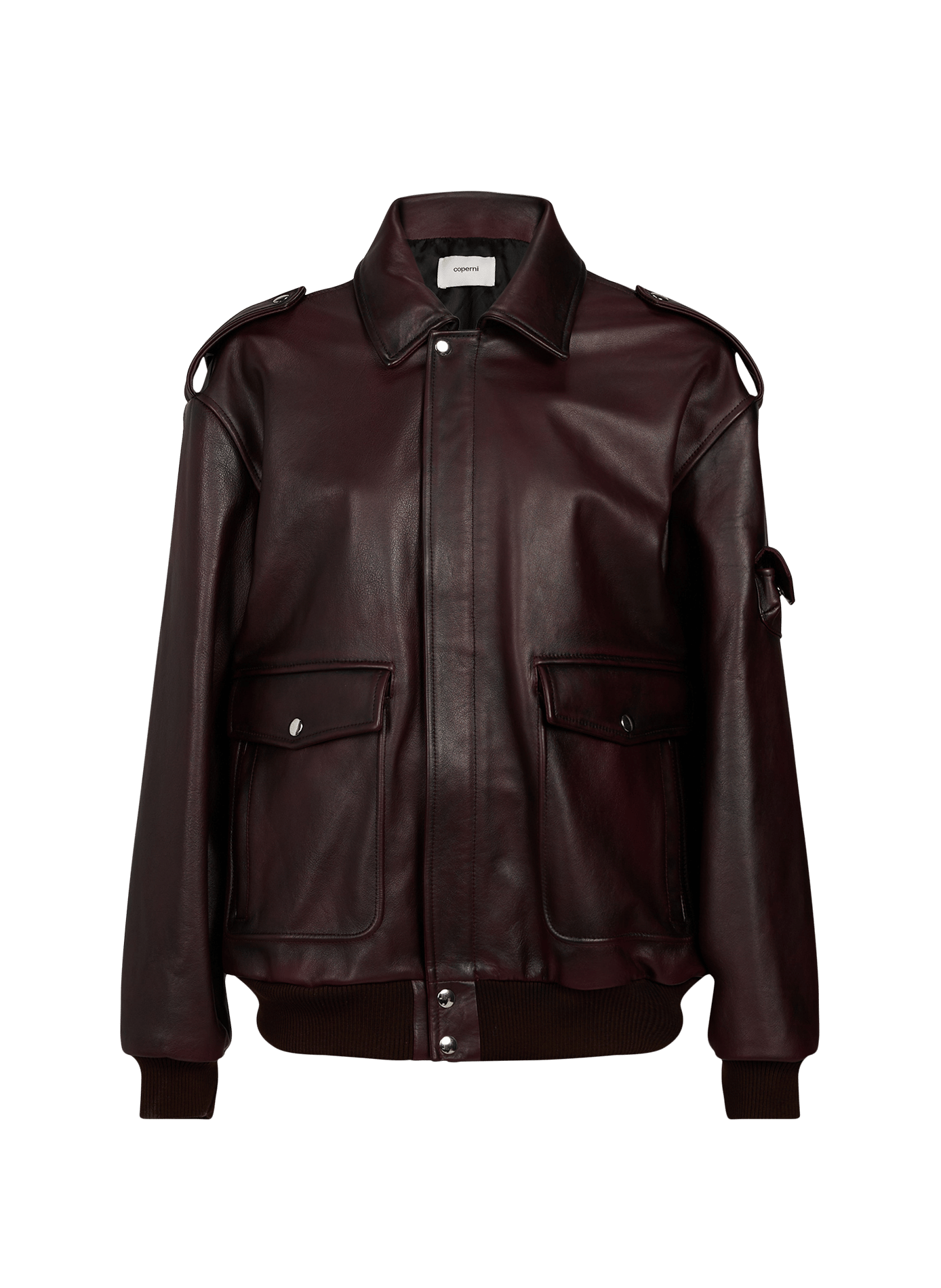 Veste oversize en cuir  COPERNI Rouge