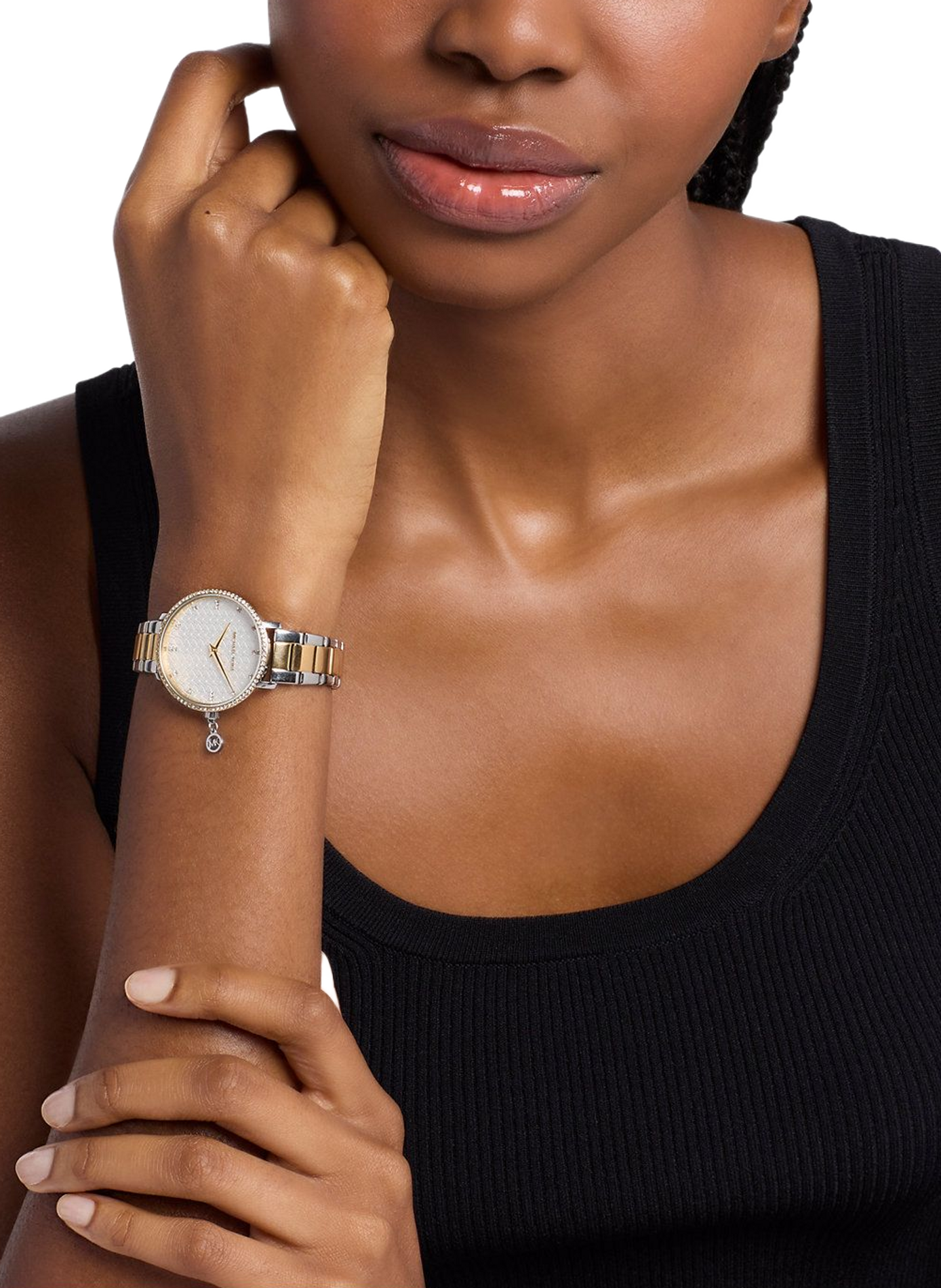 Montre quartz Mini Pyper en acier inoxydable MICHAEL KORS MONTRES Blanc