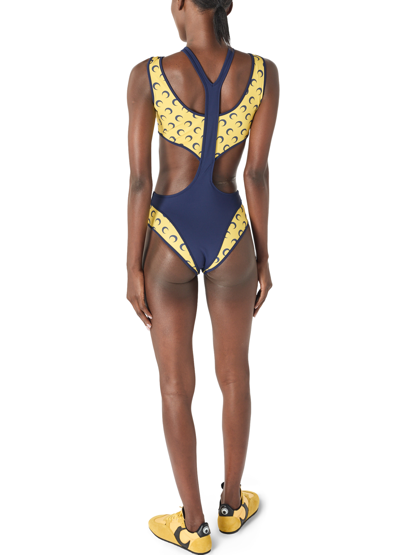Body athleisure à découpes avec empiècements moon MARINE SERRE Bleu