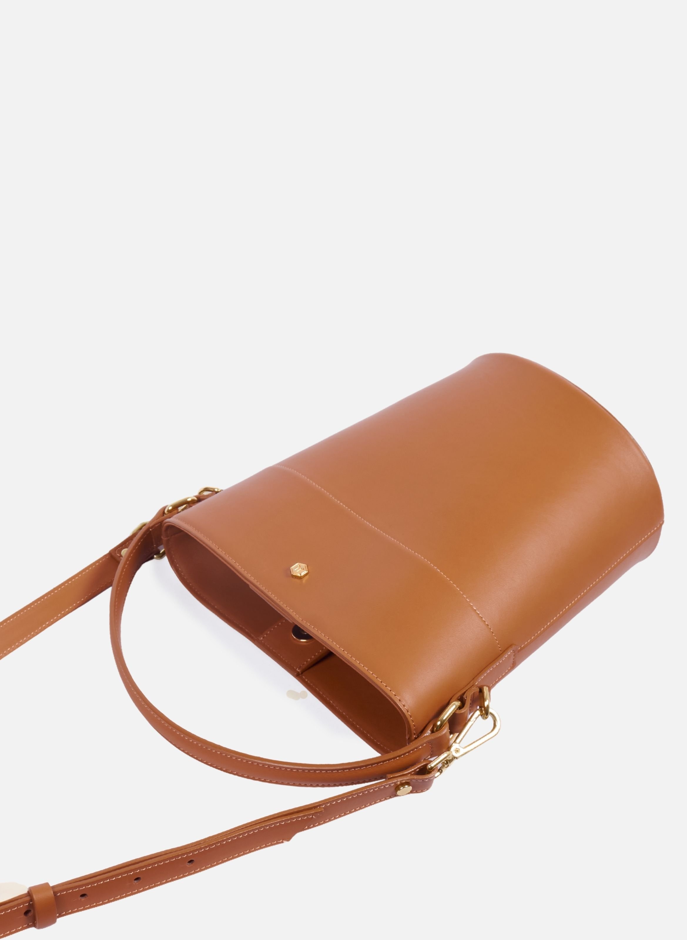 Sac seau margot cuir JULES & JENN Marron