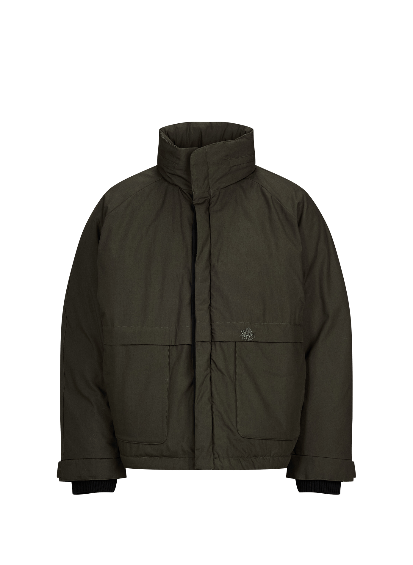 Kurze Steppjacke aus einfarbiger Baumwolle RANRA Grau