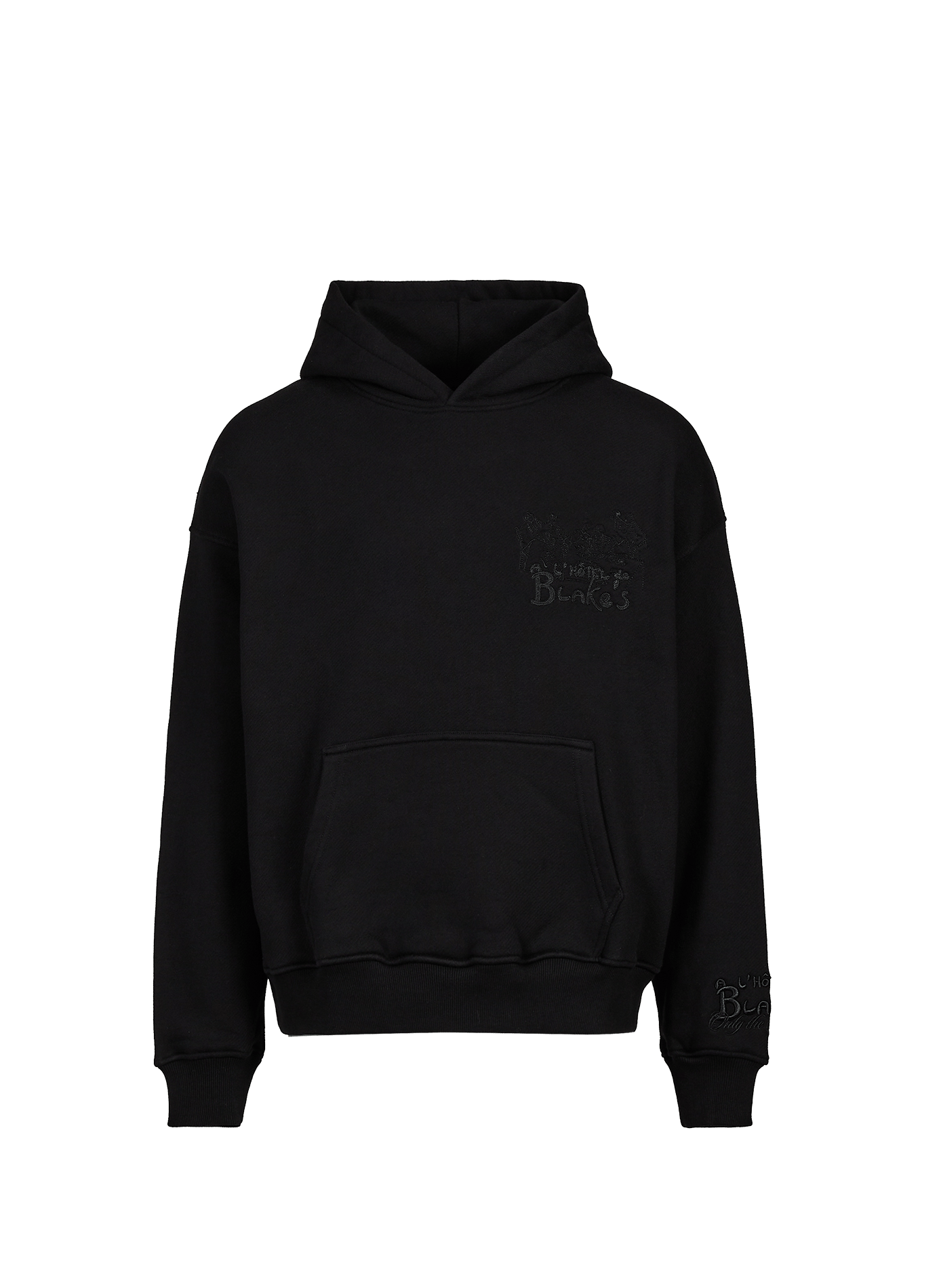 Oversized sweatshirt with embroidered details in cotton ONLY THE BLIND Black