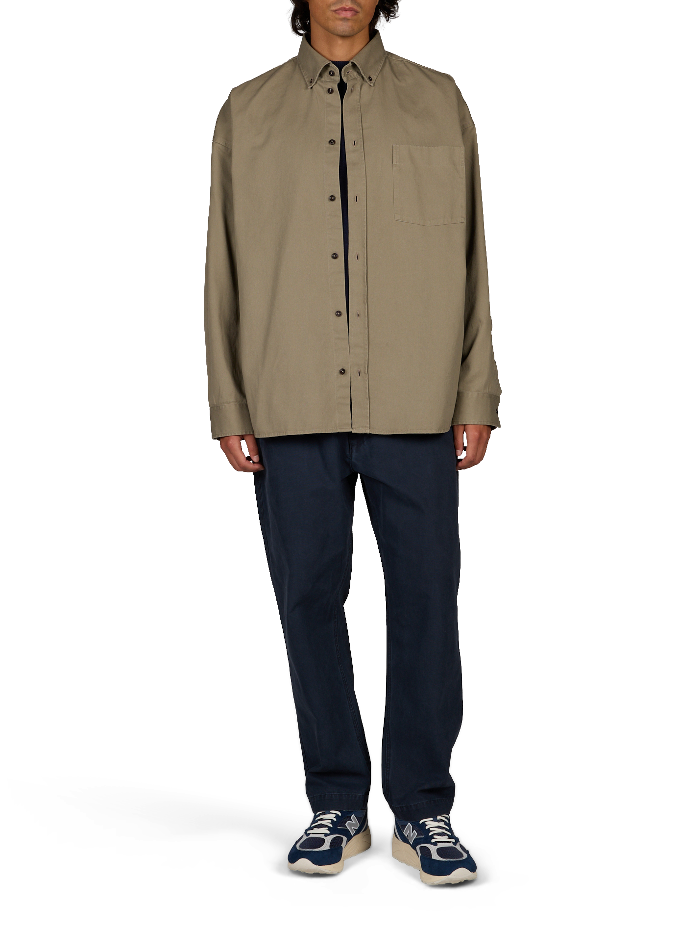 American collar cotton overshirt BELLEROSE Beige