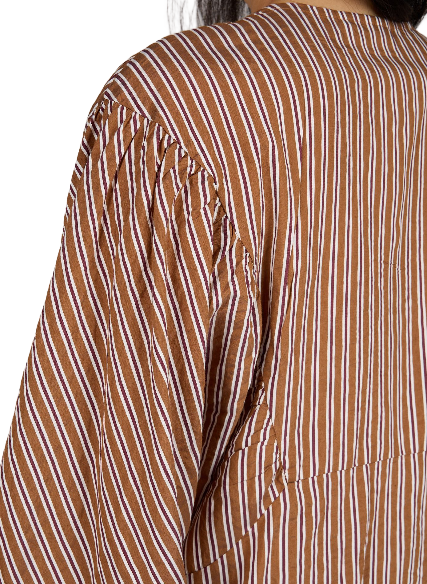 Buttoned Striped Shirt VILA Brown