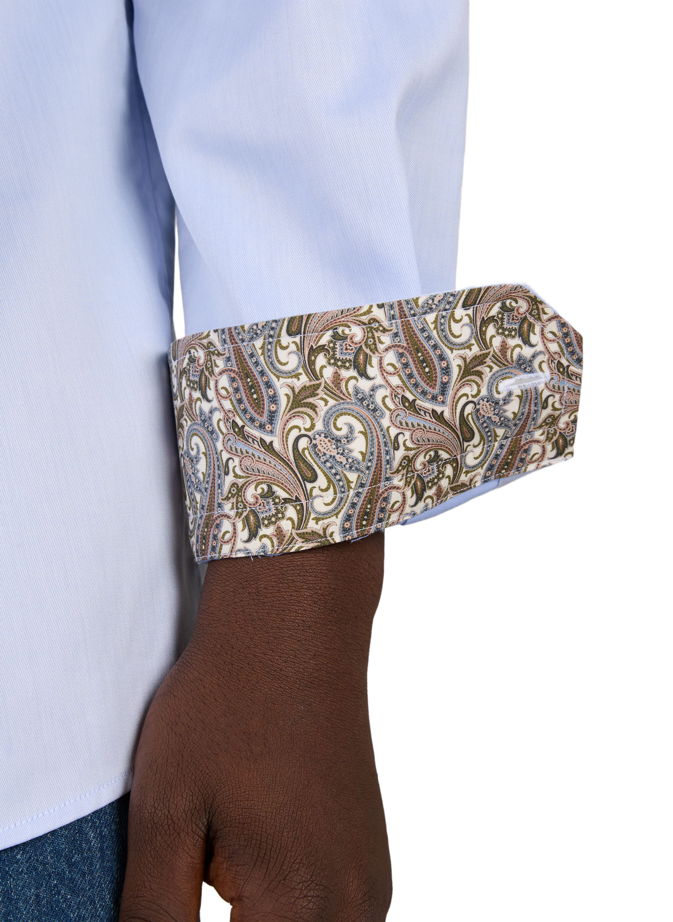 Straight classic collar shirt in cotton ETON Blue