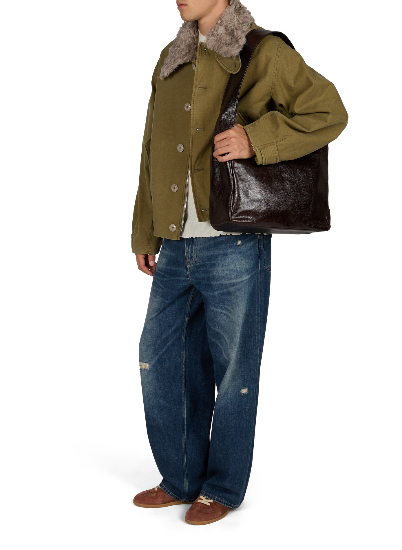 Cotton-blend round-neck T-shirt OUR LEGACY Beige