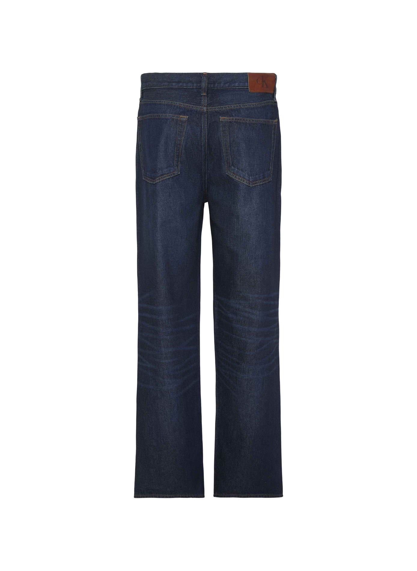 Jean droit en coton CALVIN KLEIN Bleu