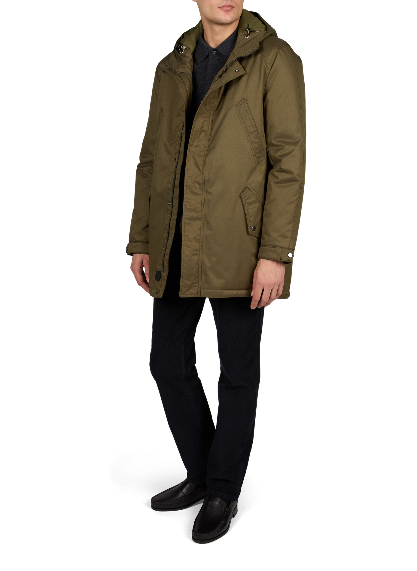 Gerade, einfarbige Parka mit Kapuze LAFAURIE Khaki