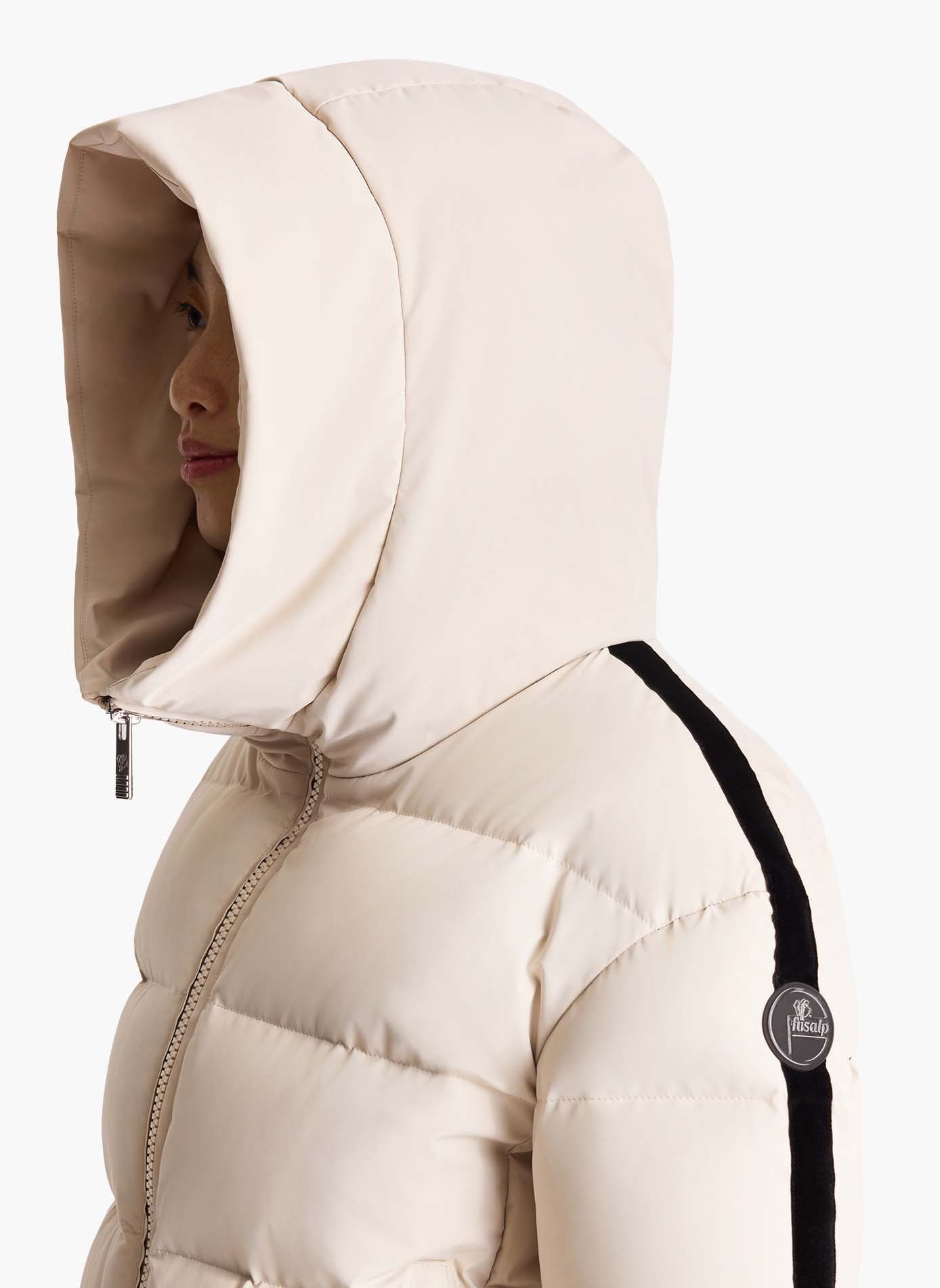 Doudoune barsy col capuche coupe oversize FUSALP Blanc