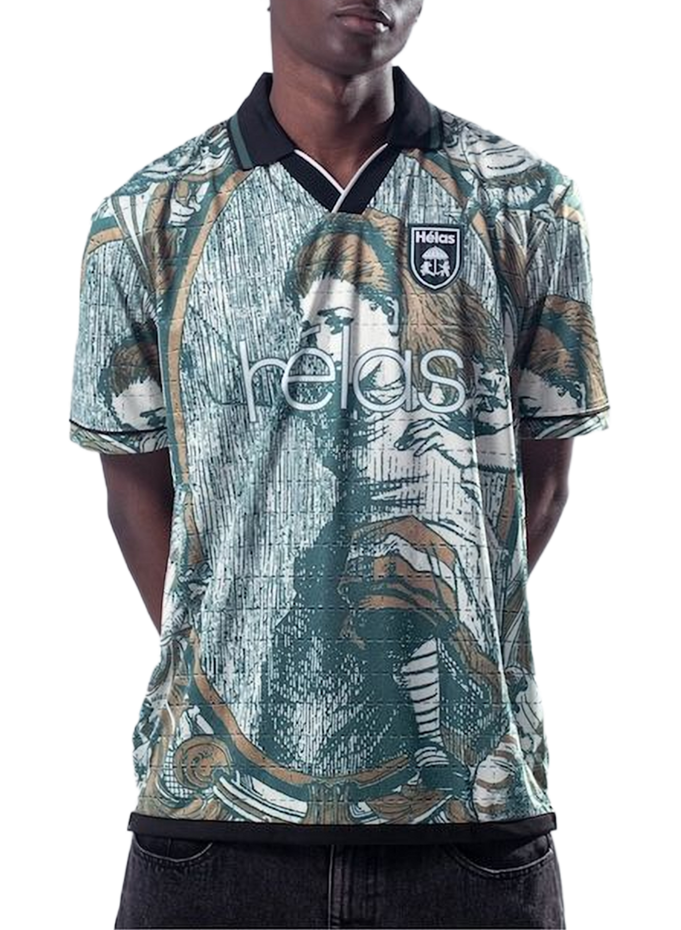 Straight-fit printed T-shirt HELAS CAPS Green