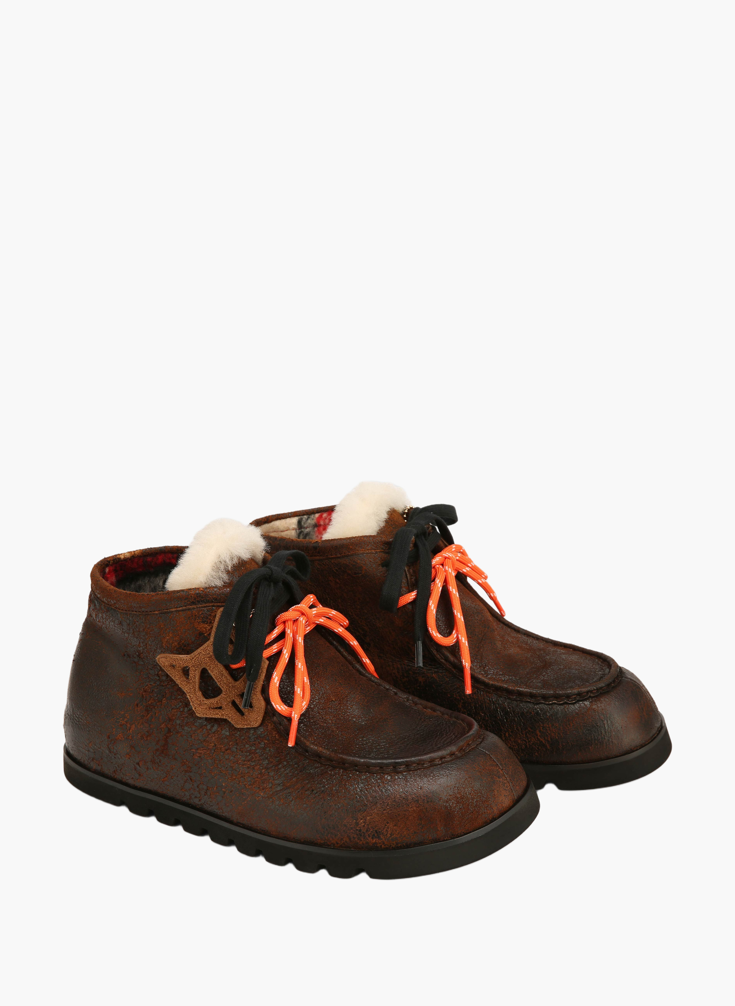 Bottines the madness en cuir vieilli NAKED WOLFE Marron