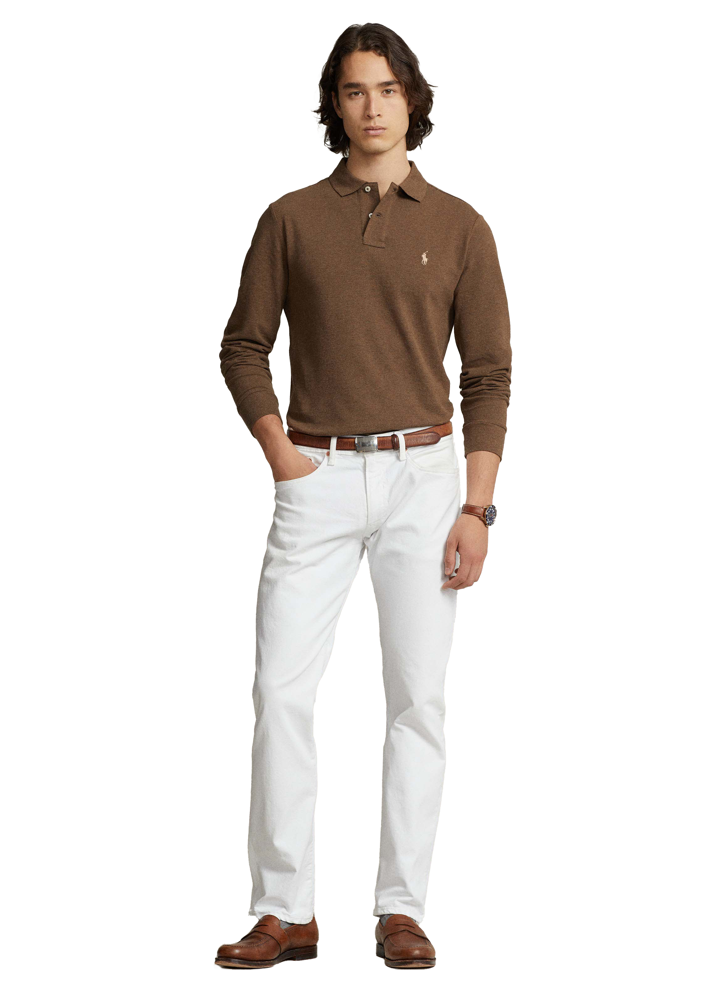 Polo en coton POLO RALPH LAUREN Marron