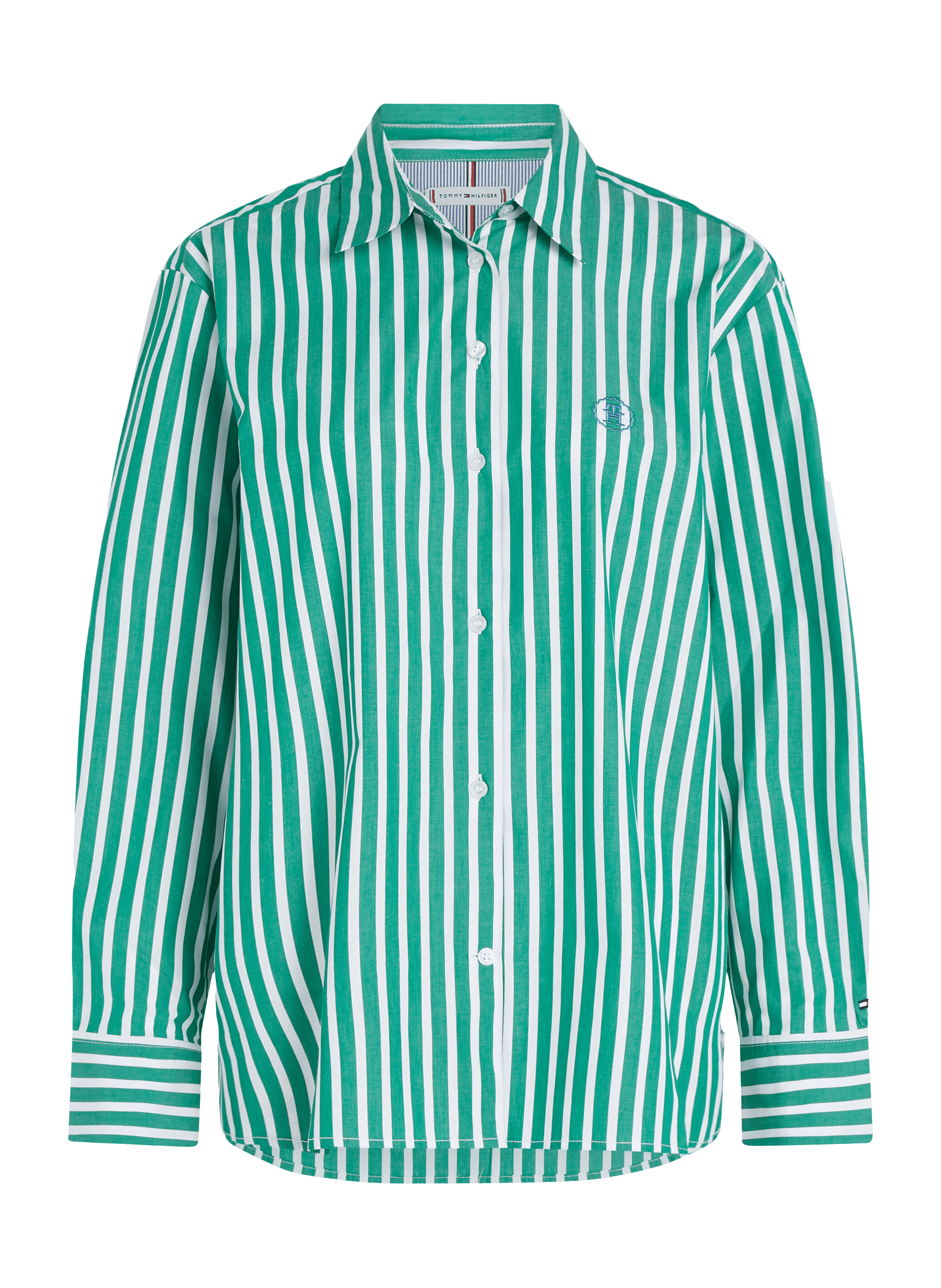 CHEMISE RAYÉE VERT BLANC main image 0