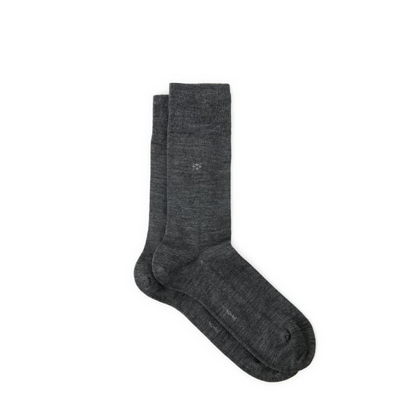 Burlington Solid Wool Socks In Grey