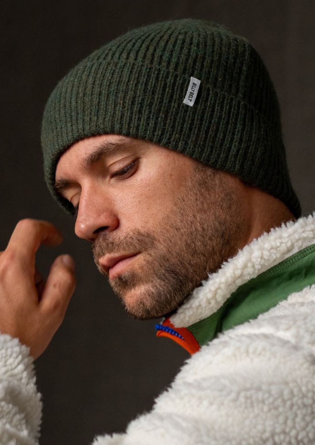 Bonnet en laine d'agneau BILLYBELT Vert