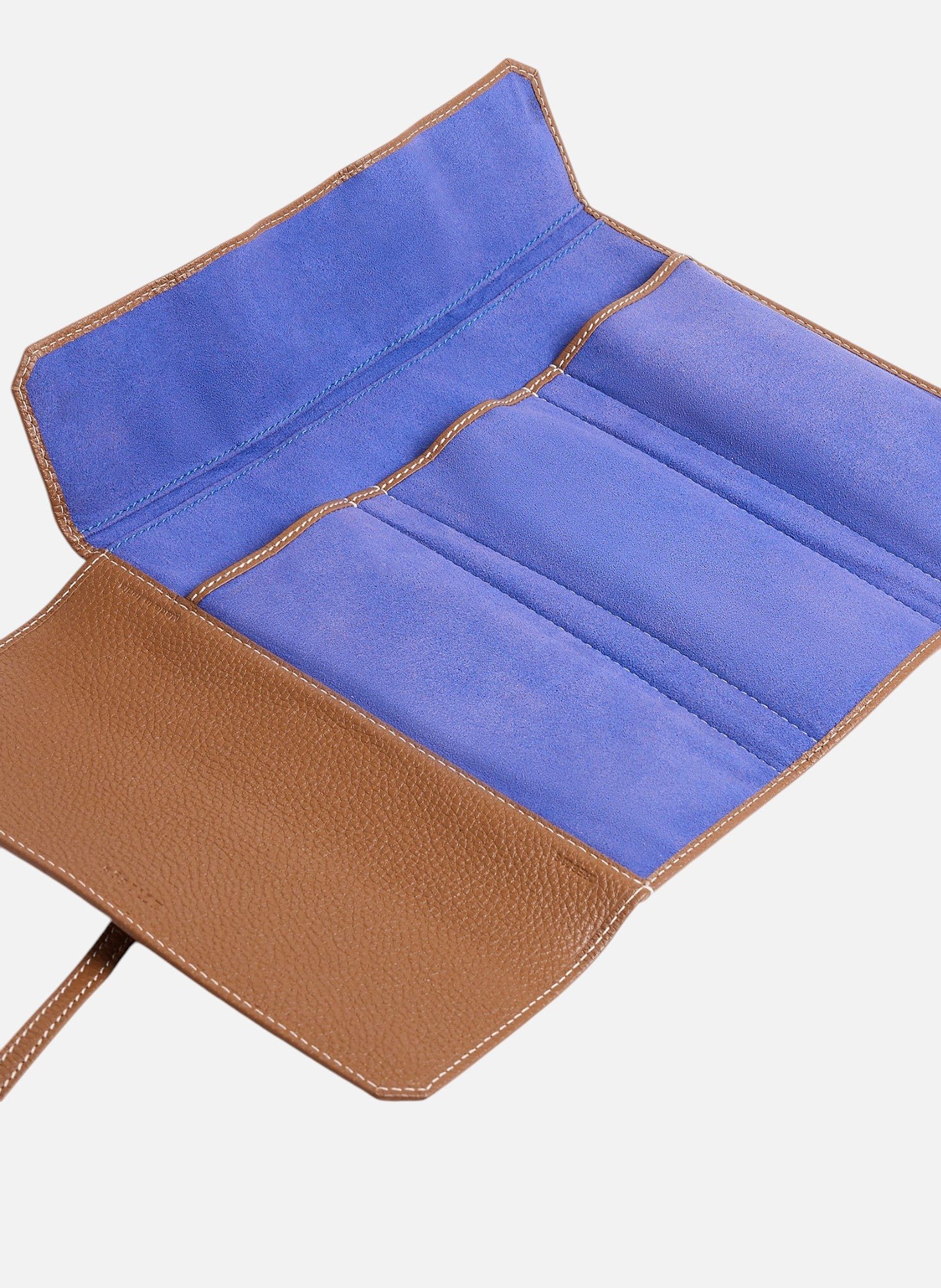 Coffret 3 montres de voyage souple en cuir LE TANNEUR Marron