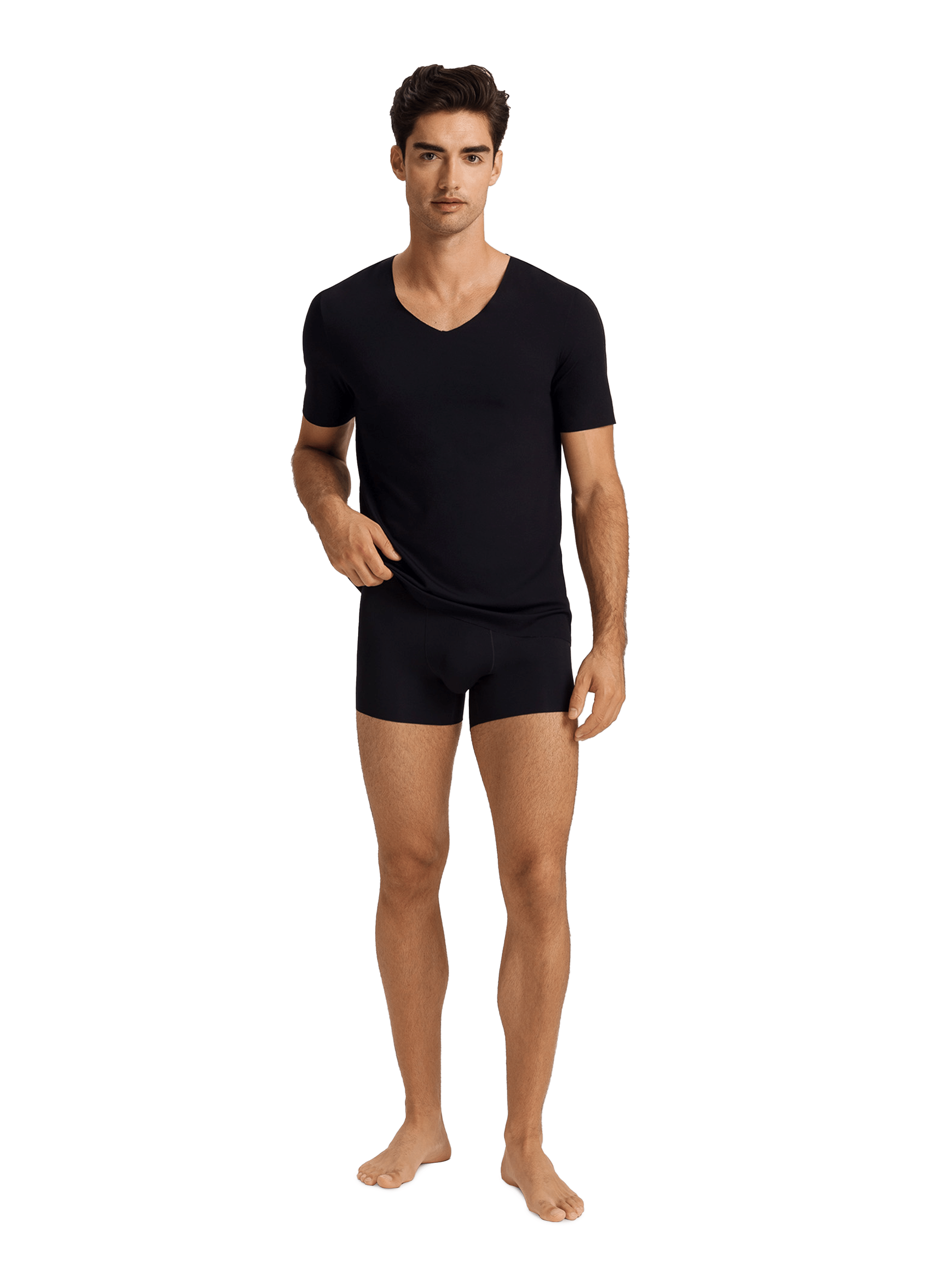 Solid color shorts HANRO Black