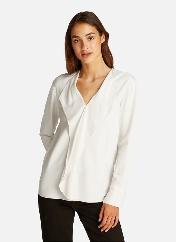 Blouse unie Blanc by CALVIN KLEIN CALVIN KLEIN Blouse unie Blanc