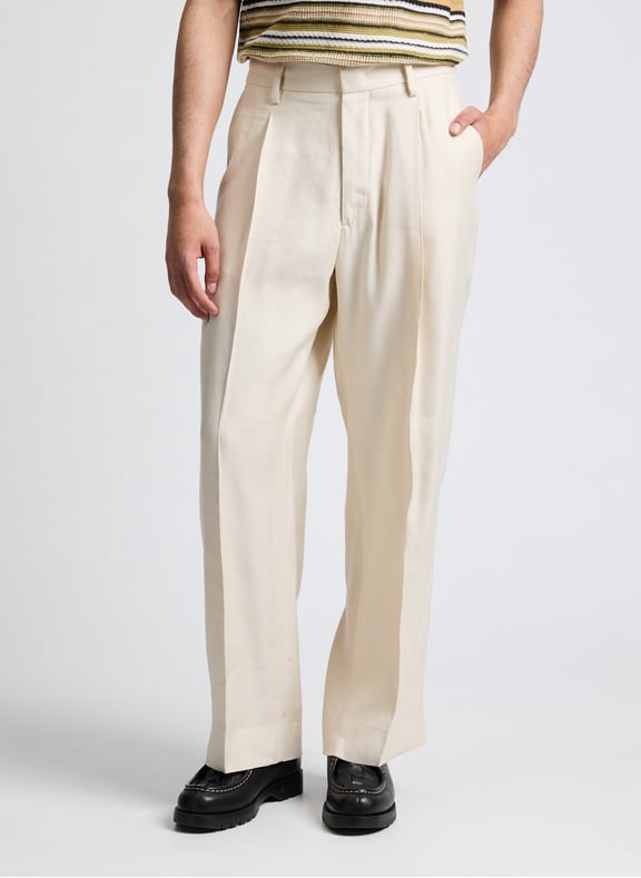 Linen-blend trousers Beige by NN.07 NN.07 Linen-blend trousers Beige