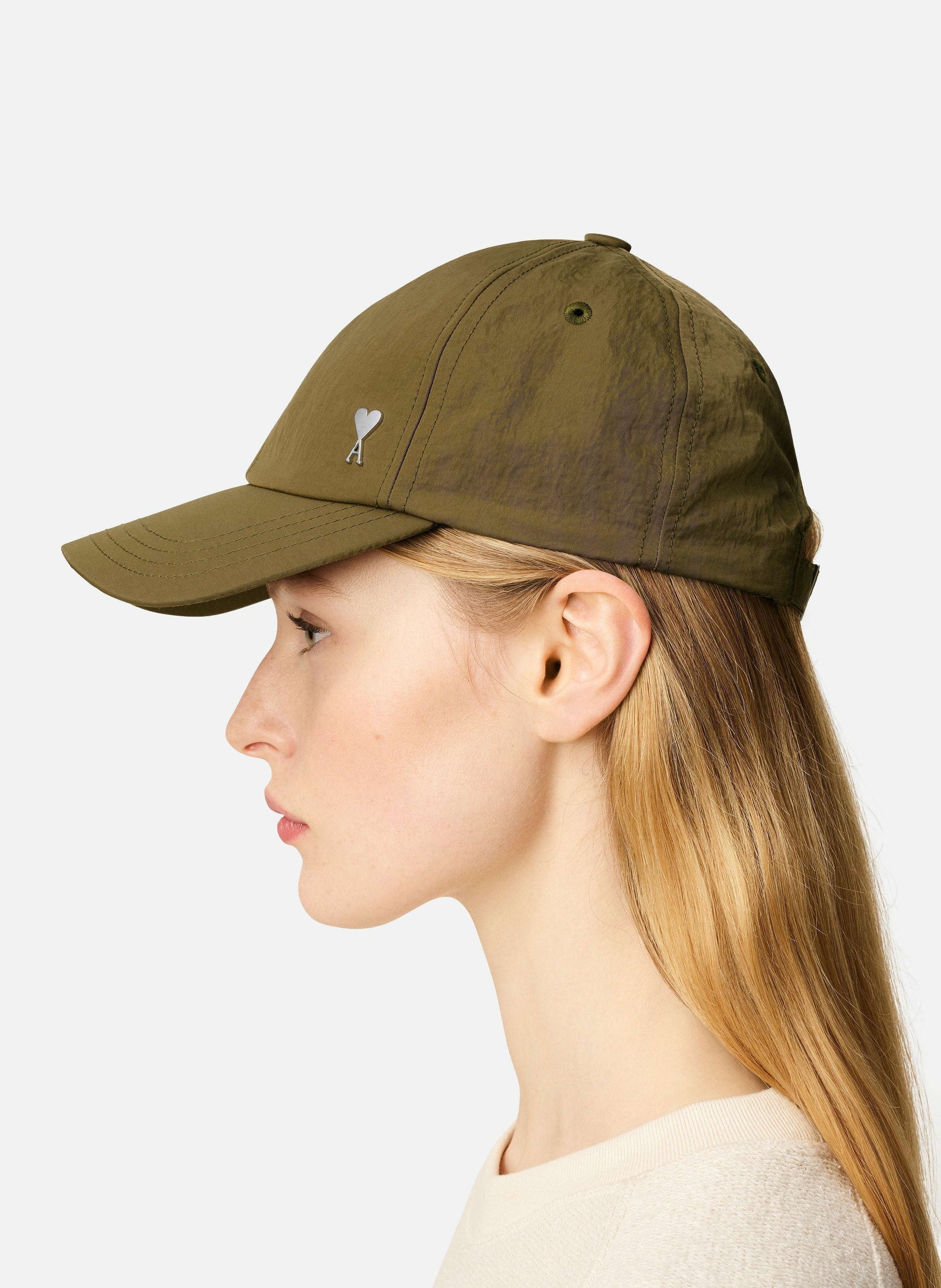 Casquette  ami de coeur en serge de nylon unisexe AMI PARIS Vert