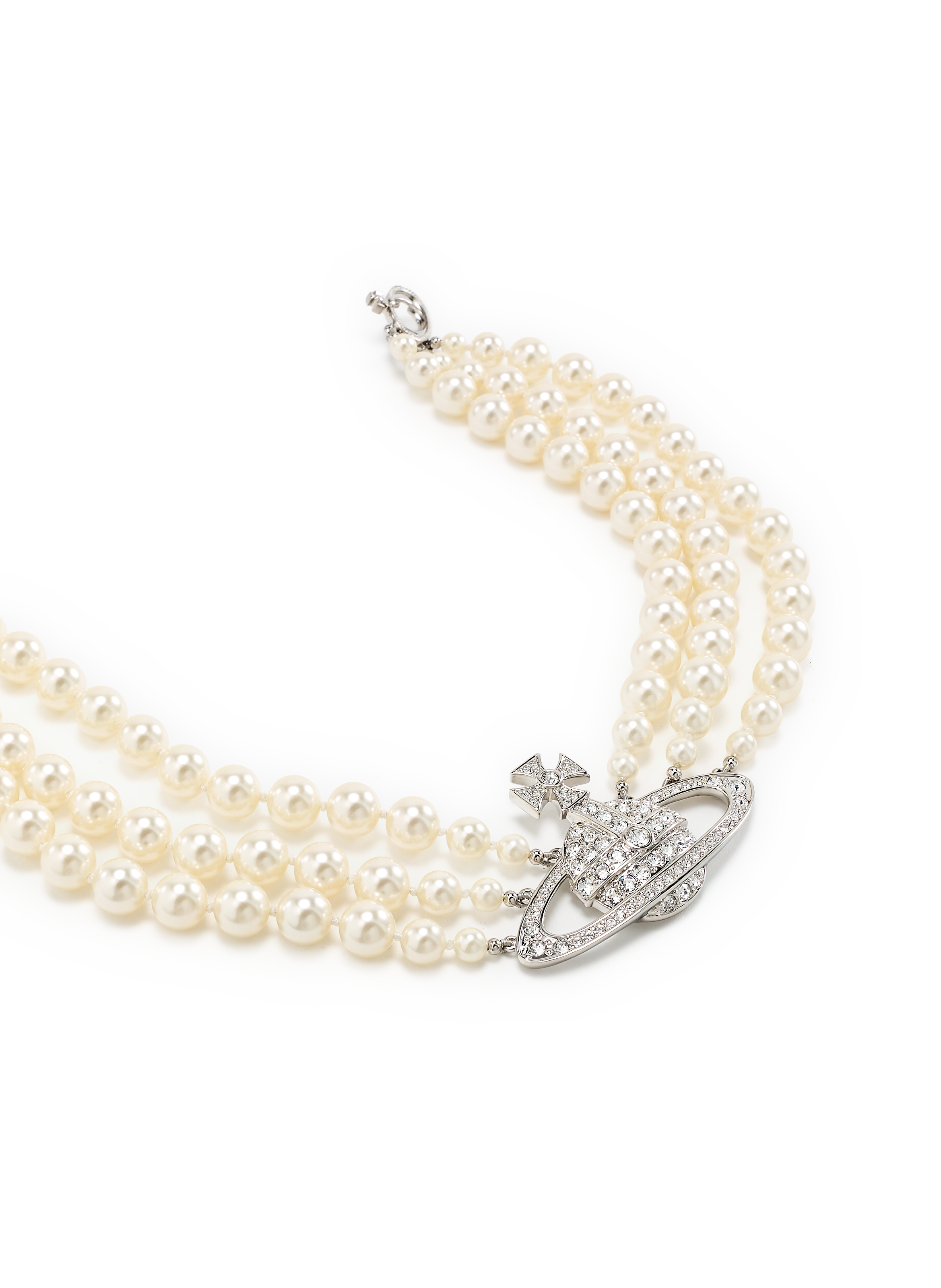 Collier à ornements en cristal VIVIENNE WESTWOOD Argent