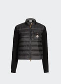Quilted zip-up cardigan CARDIGAN Black