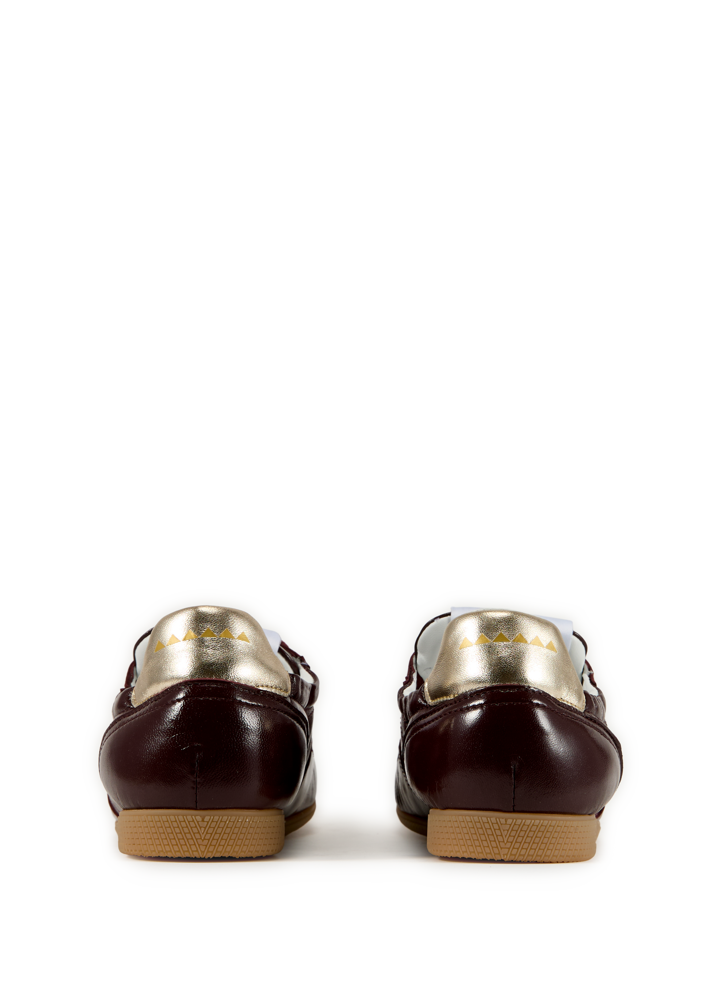 Mixed leather sneakers RUN OF Red