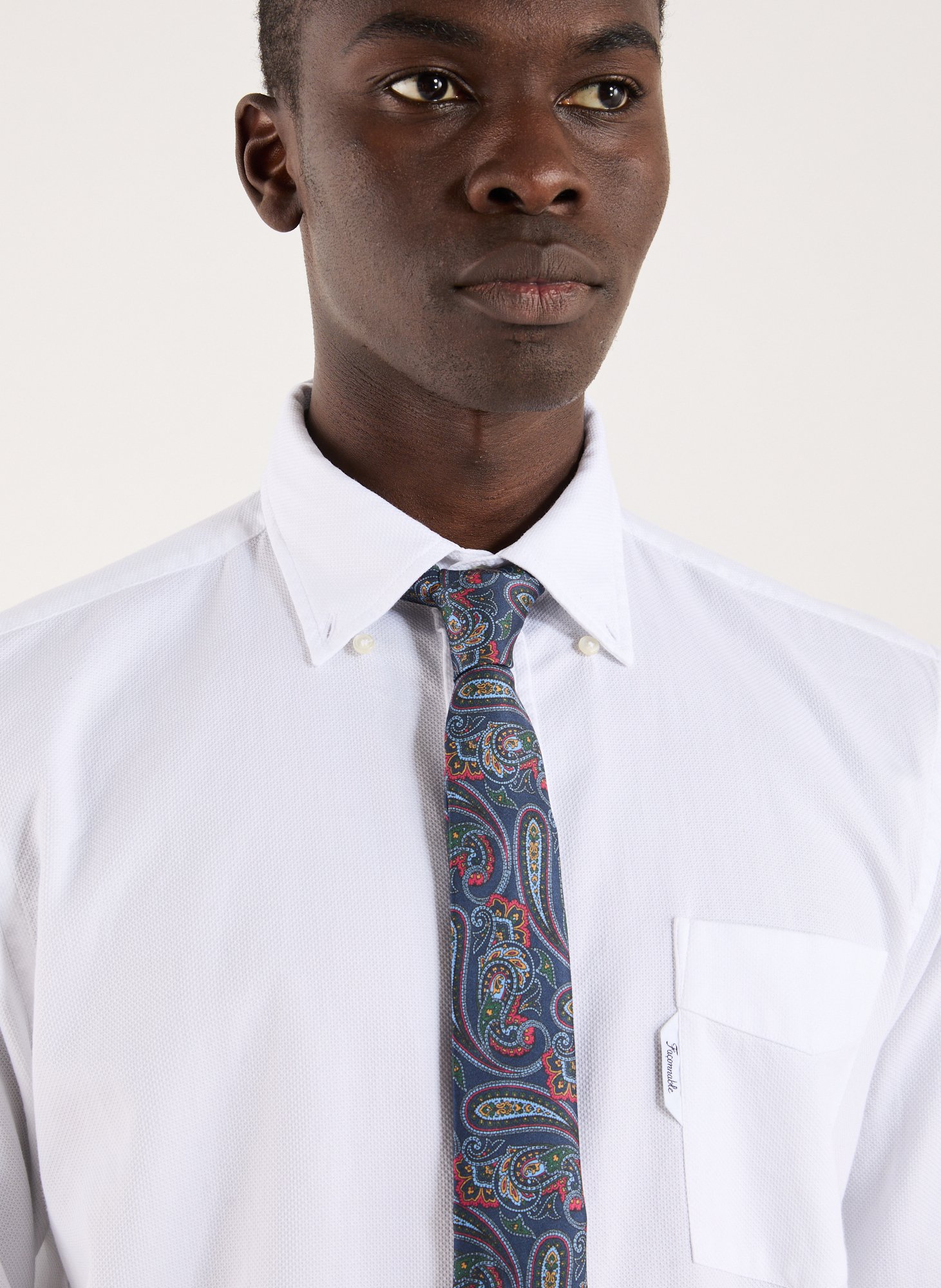 Silk paisley pattern tie AU PRINTEMPS PARIS Multicolour