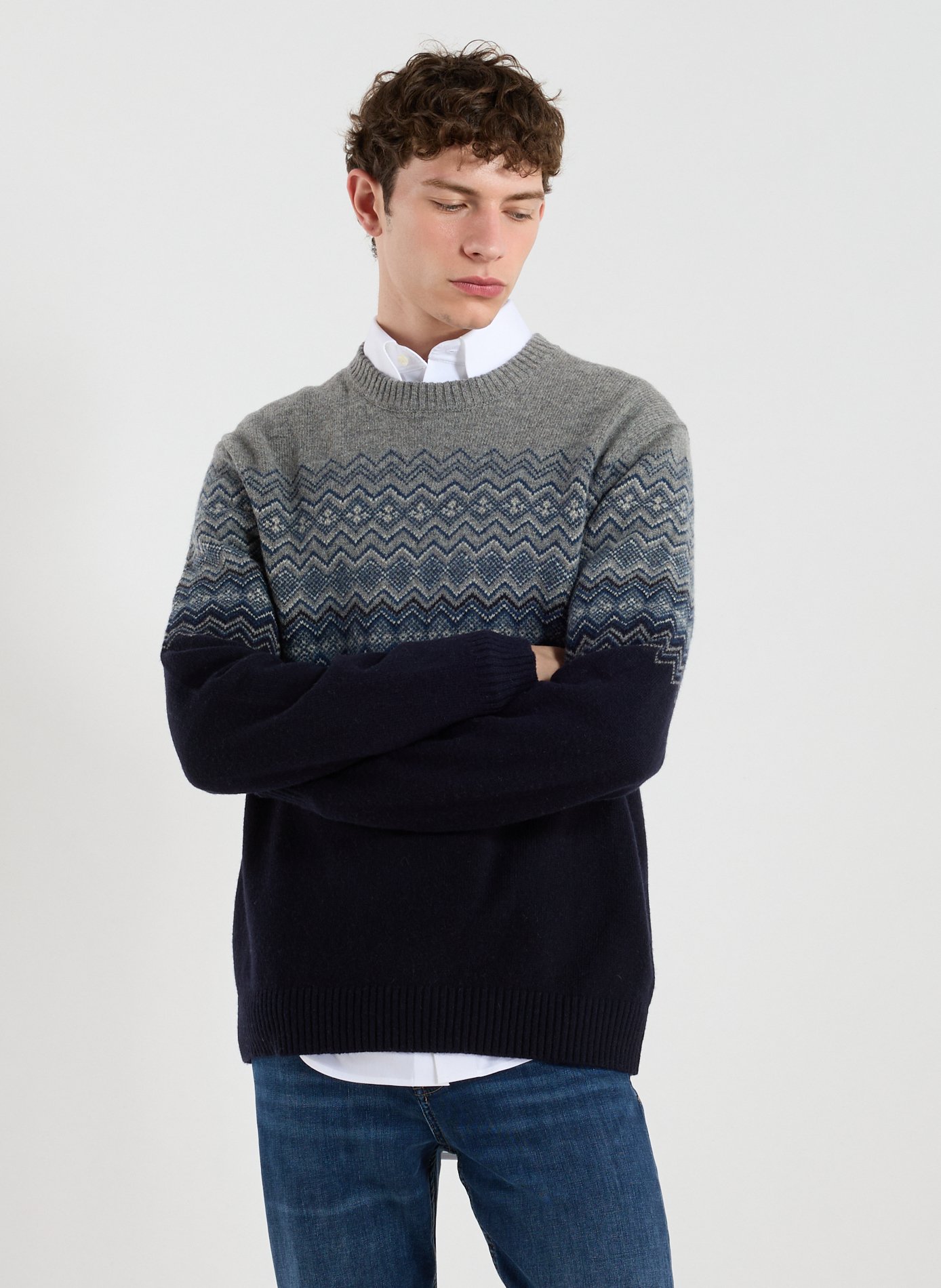 HACKETT Fine merino wool jumper Blue