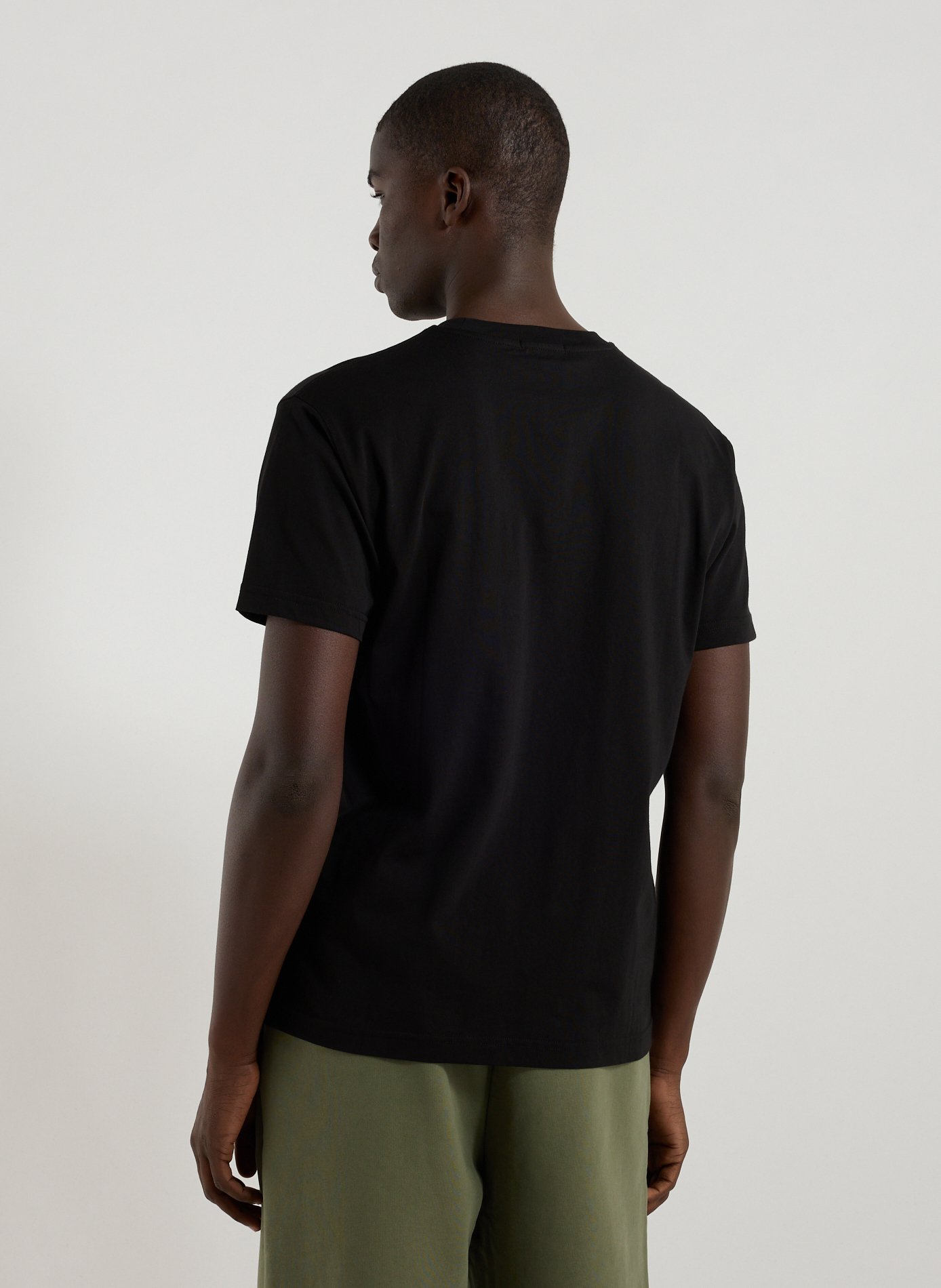 T-shirt col rond en coton DIME Noir