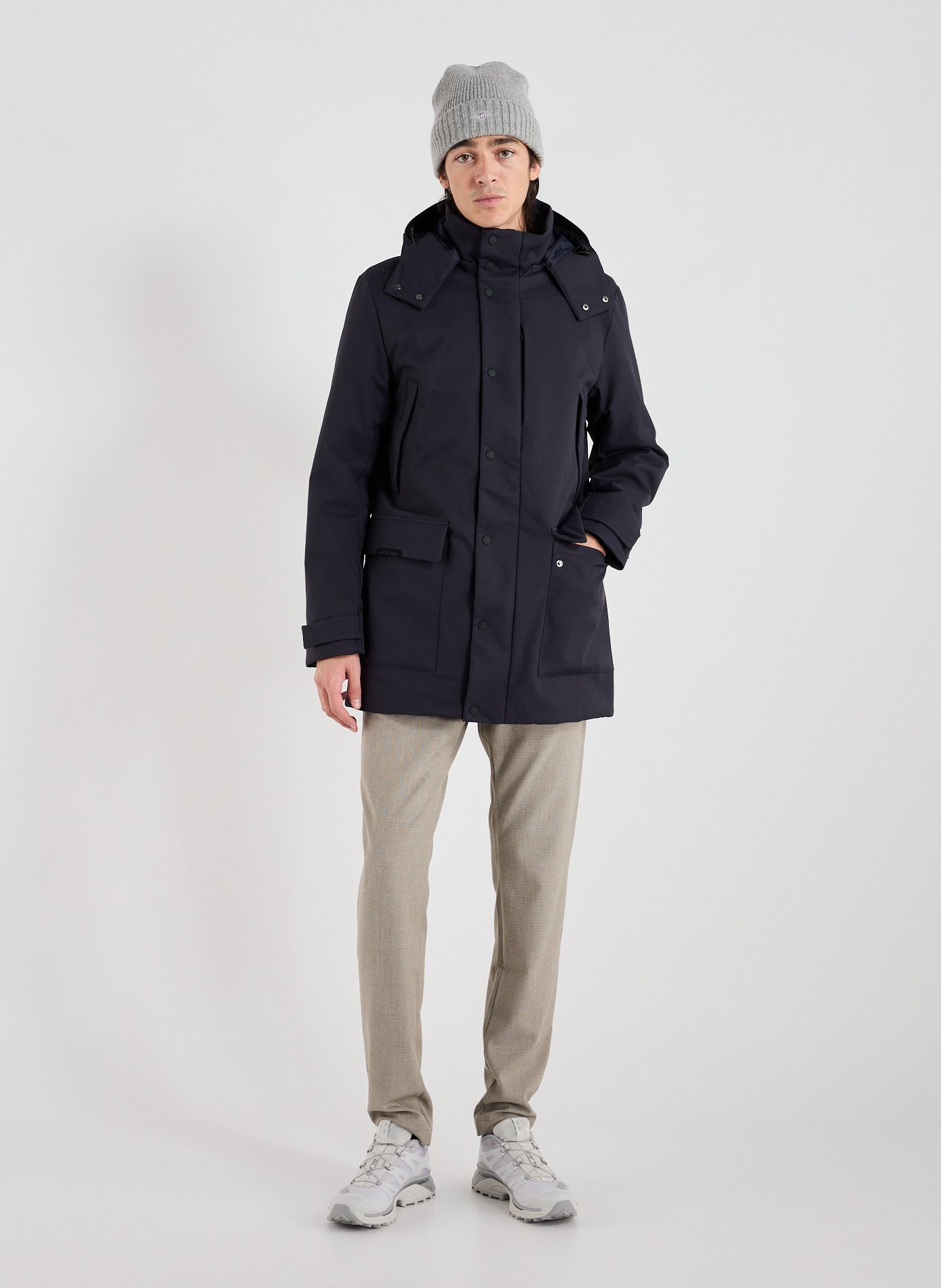 Parka droite Edwin à capuche SAVE THE DUCK Bleu