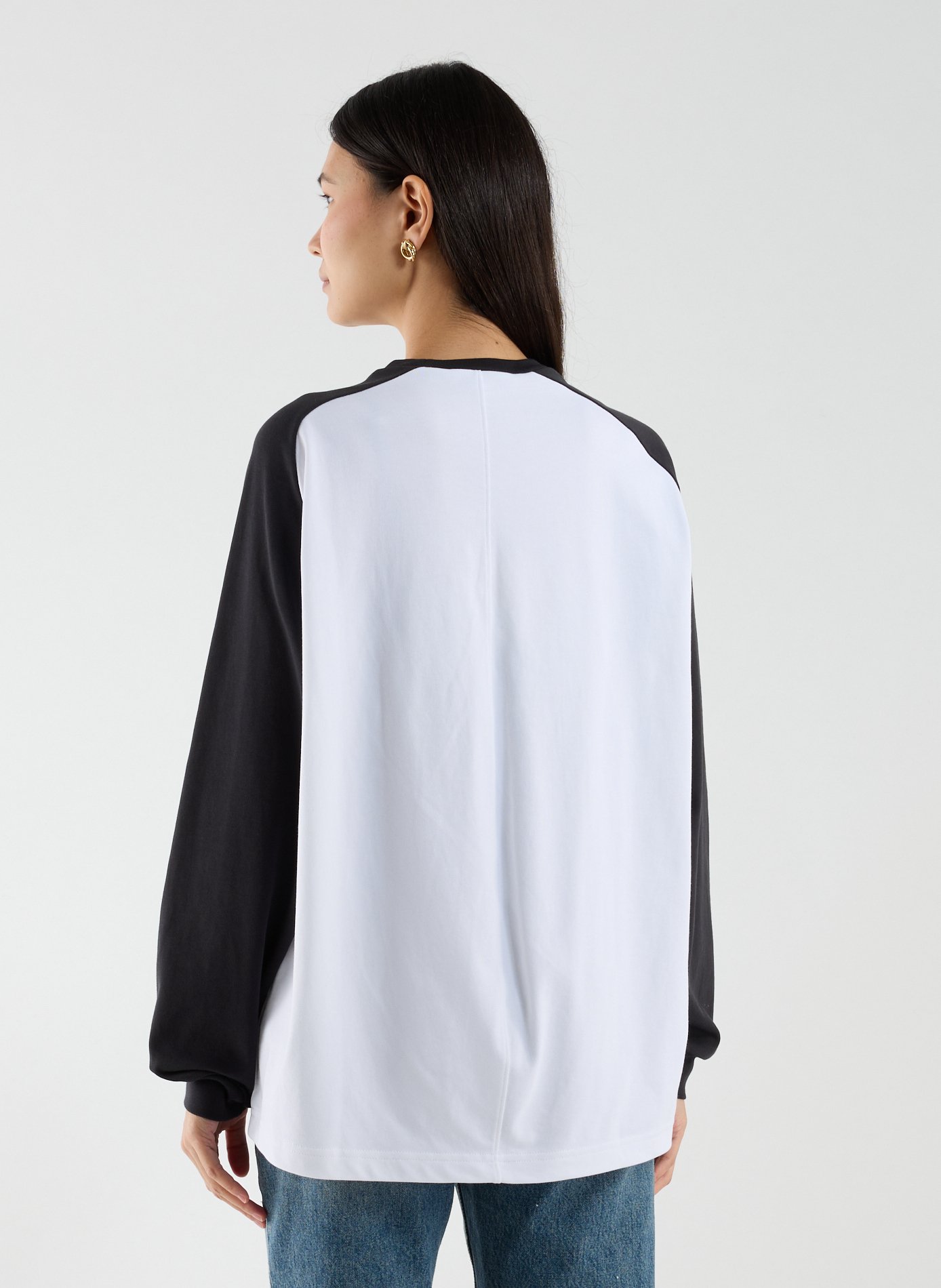 T-shirt manches longues en coton TIBI Blanc