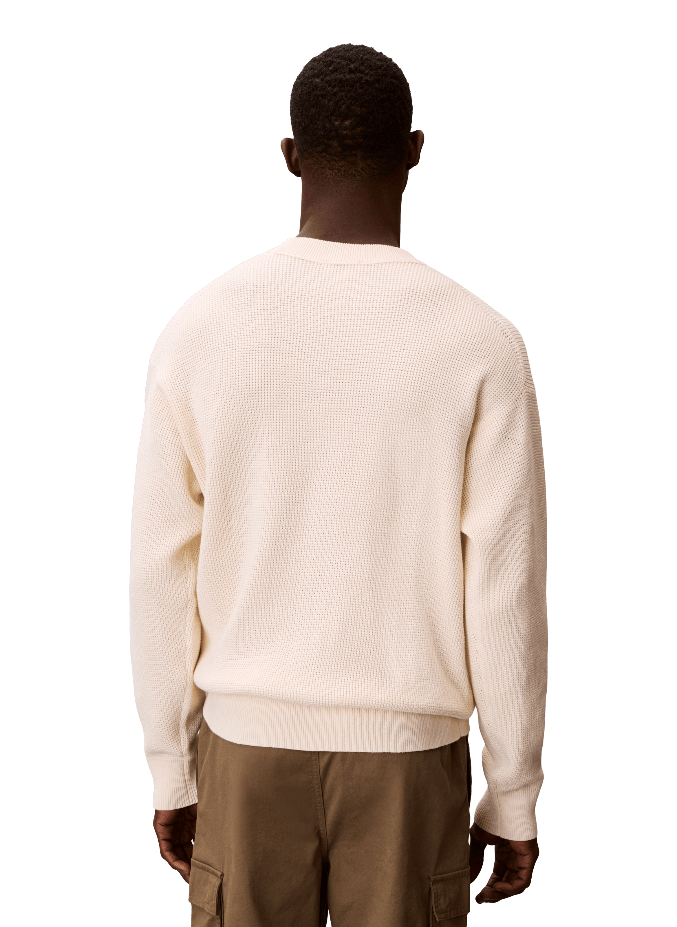 Pull droit col rond en coton CALVIN KLEIN Multicolore
