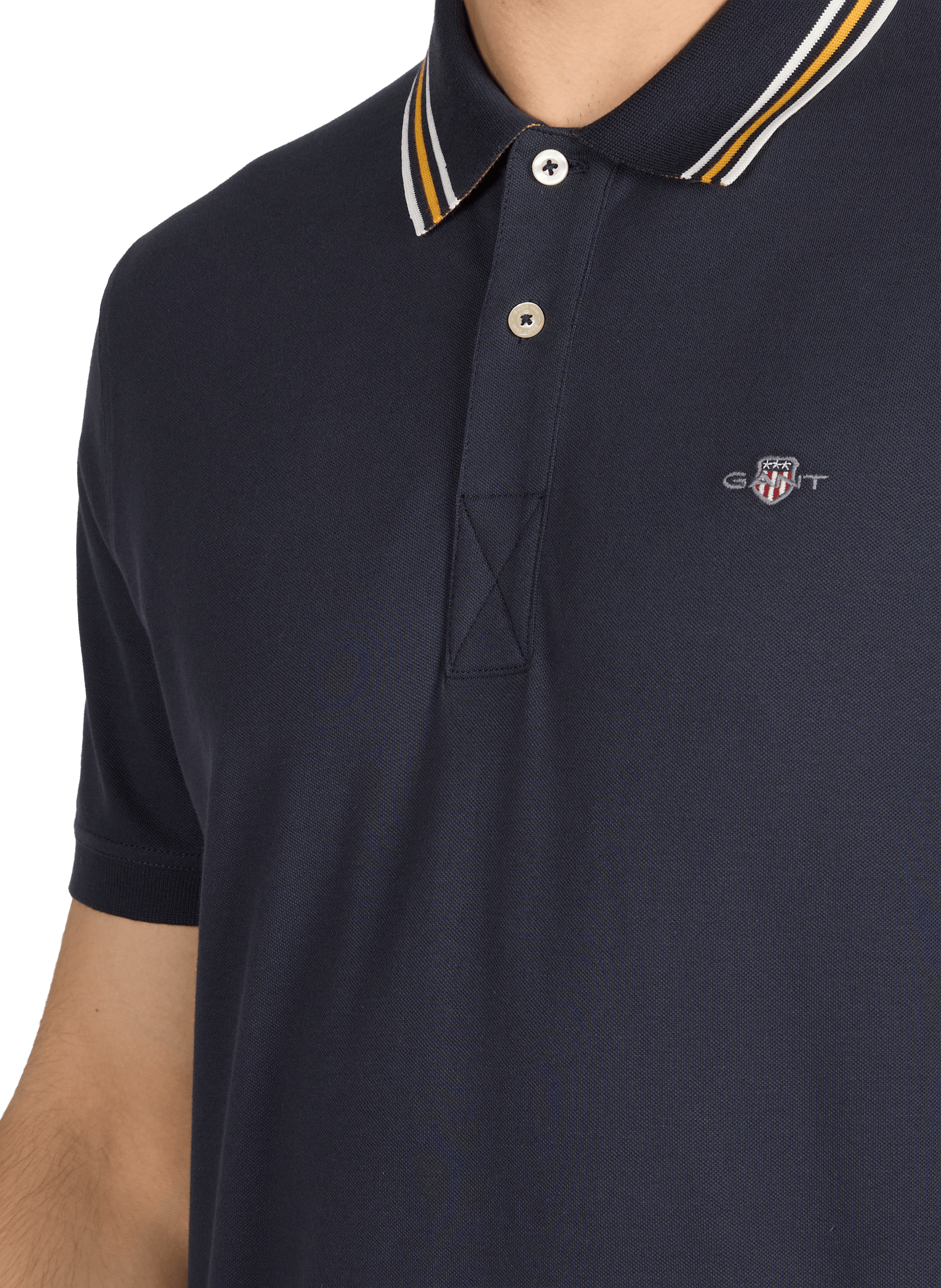 Polo à manches courtes en coton mélangé GANT Bleu