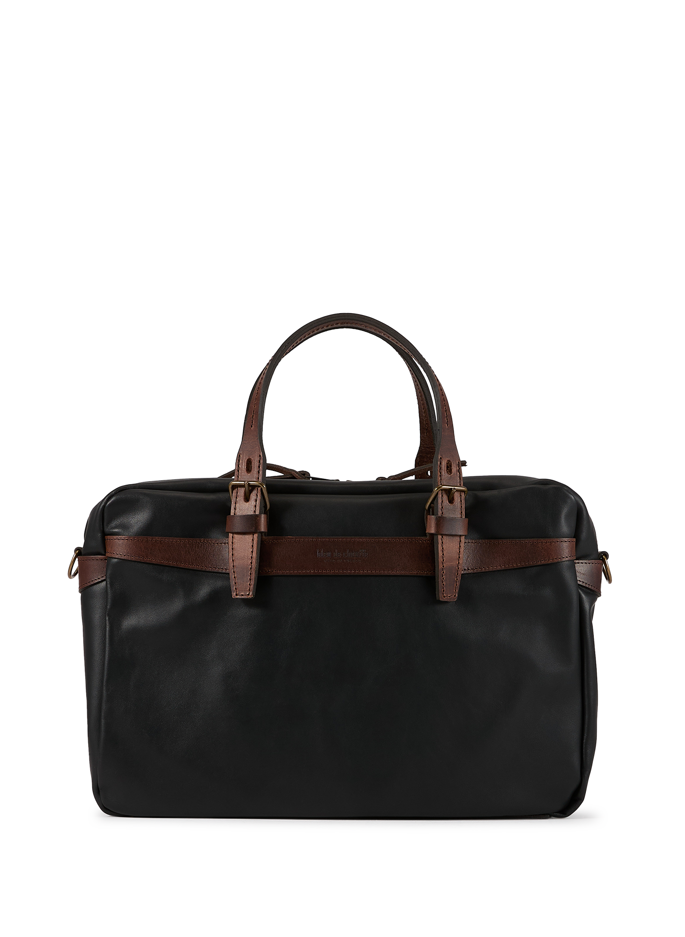 Cow leather Ledger business bag BLEU DE CHAUFFE Black