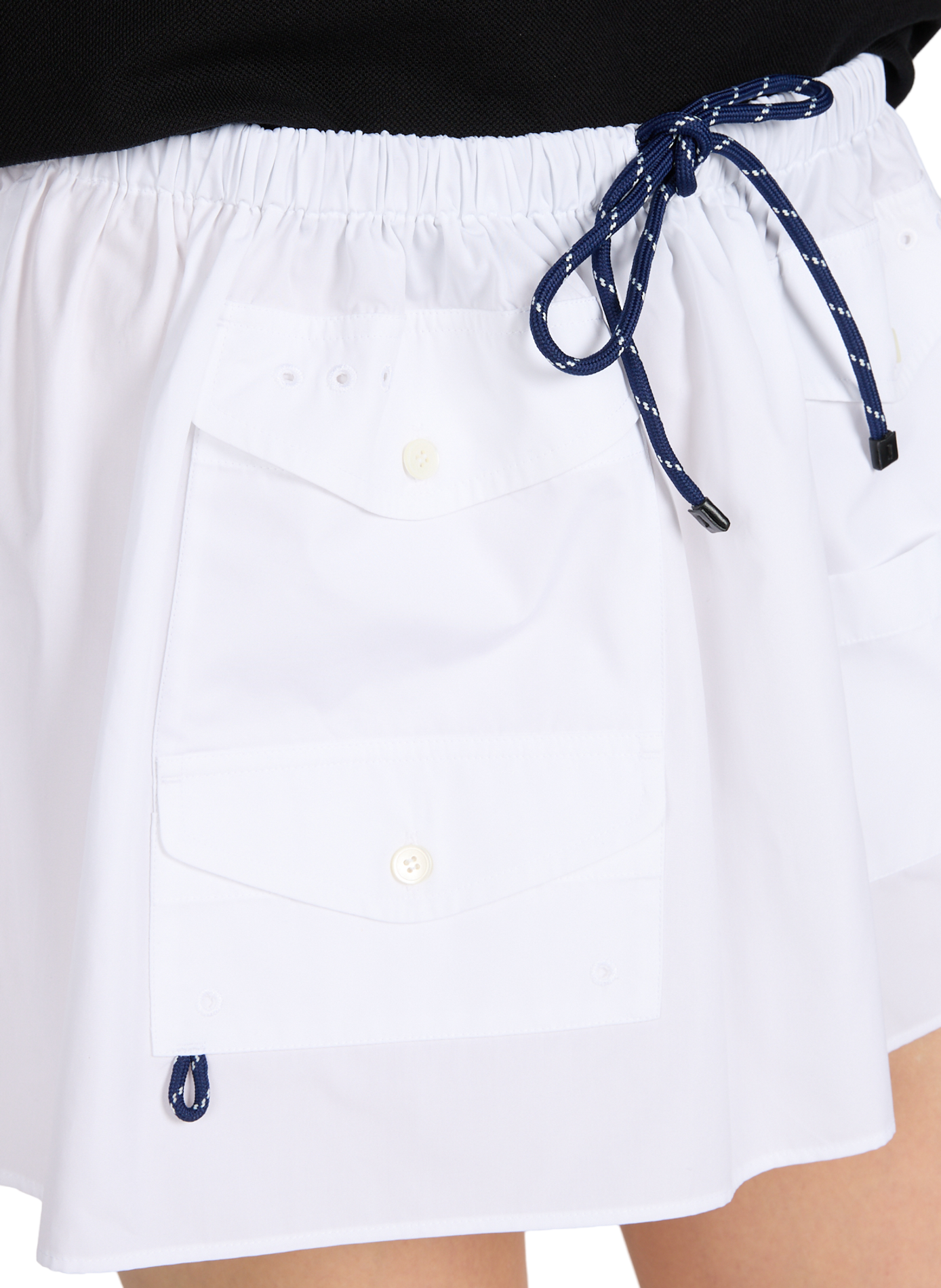 Jupe courte en coton MIU MIU Blanc