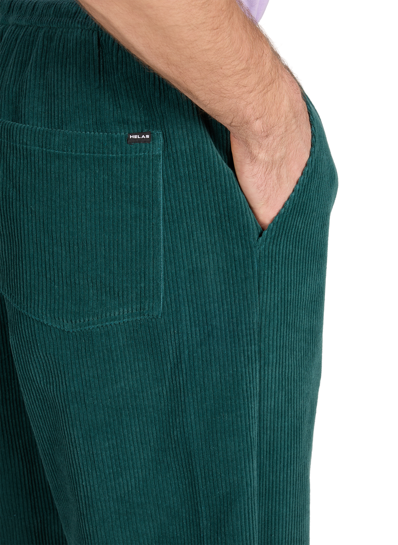 Pantalon ample velours côtelé en coton HELAS CAPS Vert