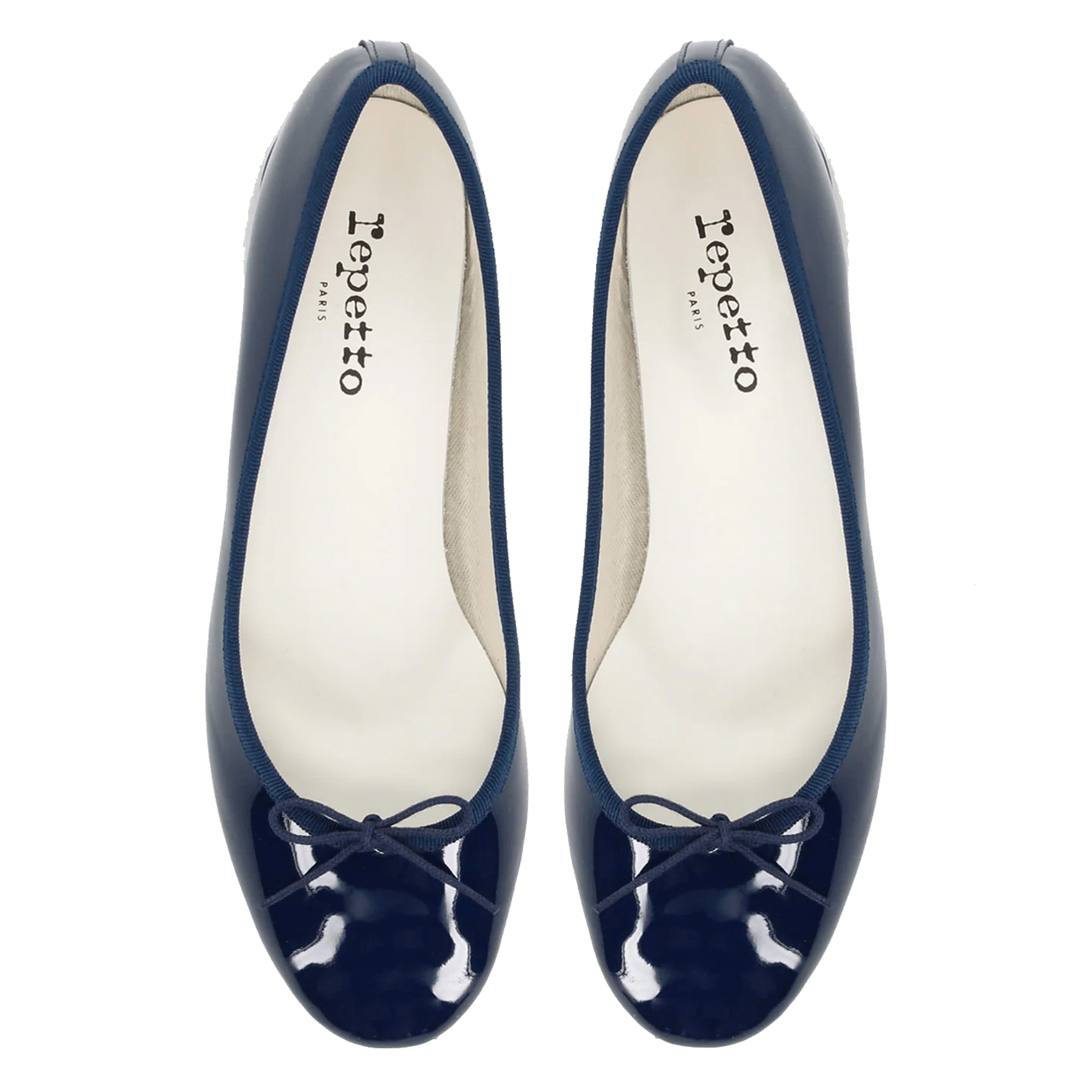 Ballerines en cuir vernis camille REPETTO Bleu